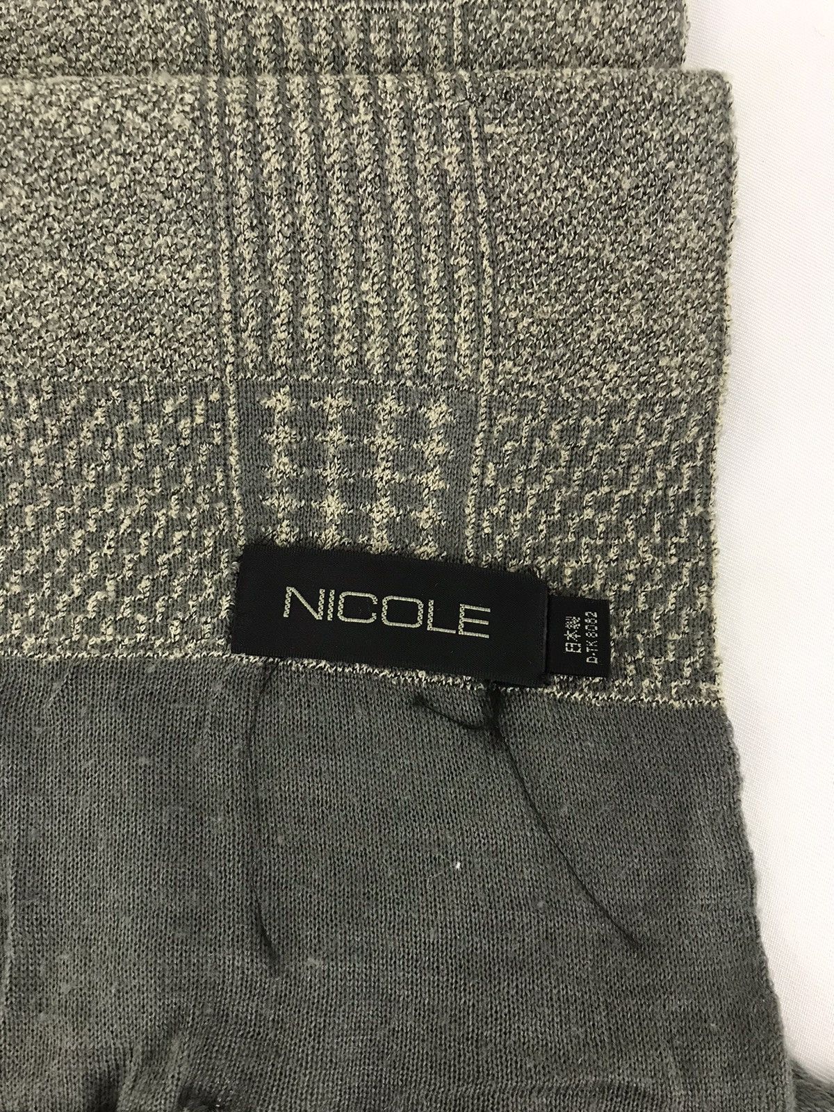 Designer × Other Vintage Nicole Muffler Scarf Plain Checked Design Size ONE SIZE - 3 Thumbnail