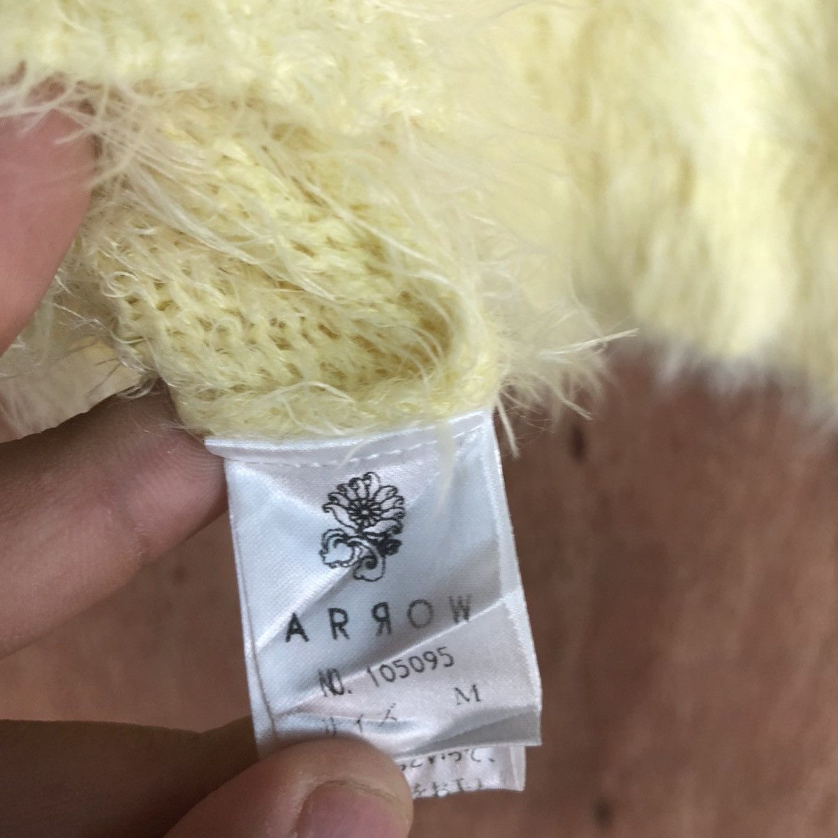 Homespun Knitwear Arrow Yellow Mohair Cardigan Knitwear #0432 Size US M / EU 48-50 / 2 - 14 Thumbnail