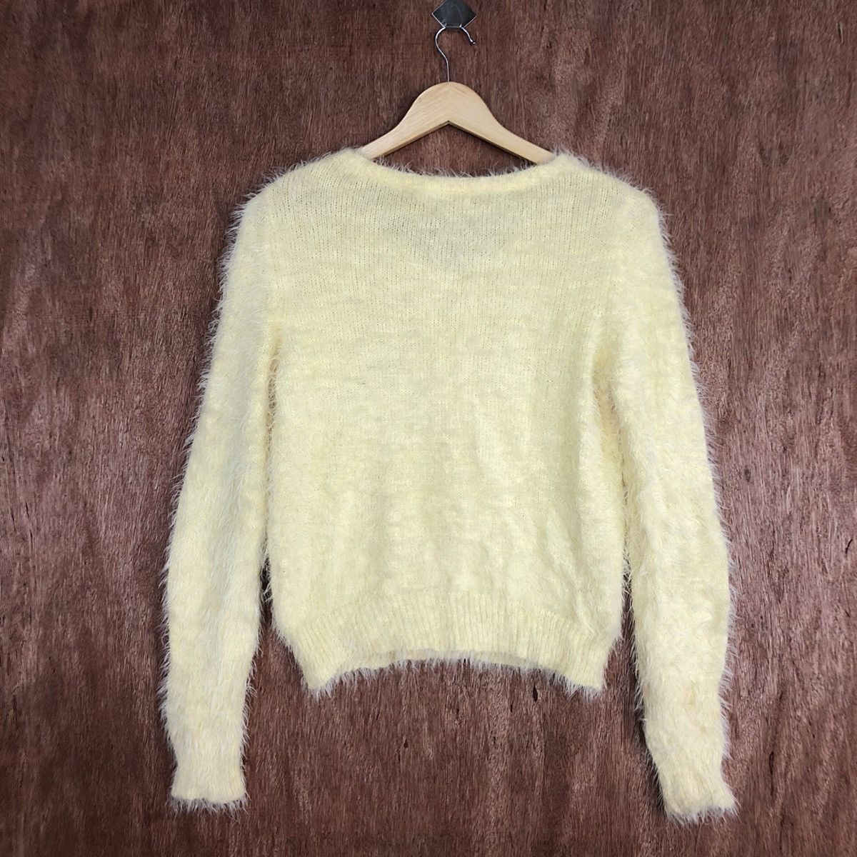 Homespun Knitwear Arrow Yellow Mohair Cardigan Knitwear #0432 Size US M / EU 48-50 / 2 - 13 Thumbnail