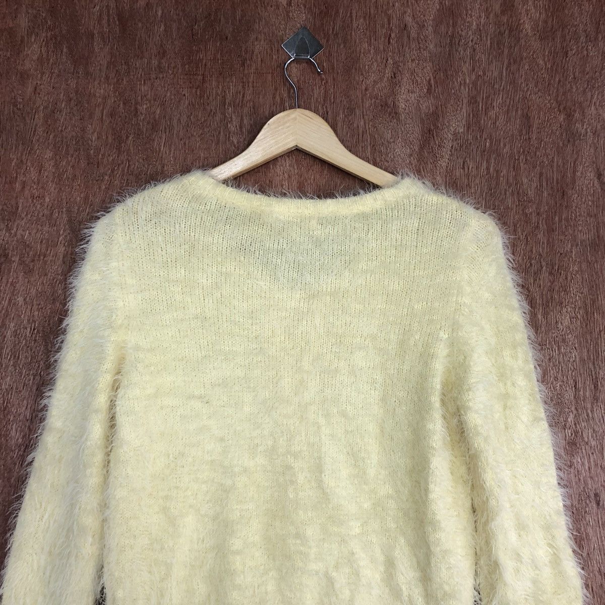 Homespun Knitwear Arrow Yellow Mohair Cardigan Knitwear #0432 Size US M / EU 48-50 / 2 - 12 Thumbnail