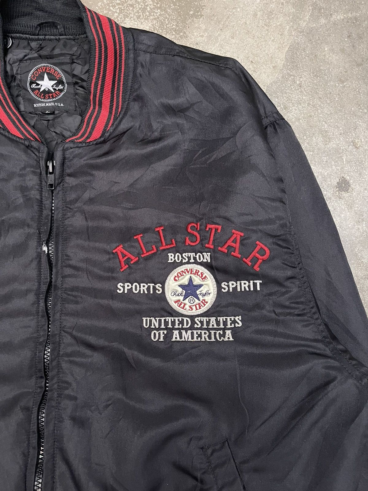 Converse Vintage Converse Bomber Jacket Embroidery Logo Size US L / EU 52-54 / 3 - 4 Thumbnail