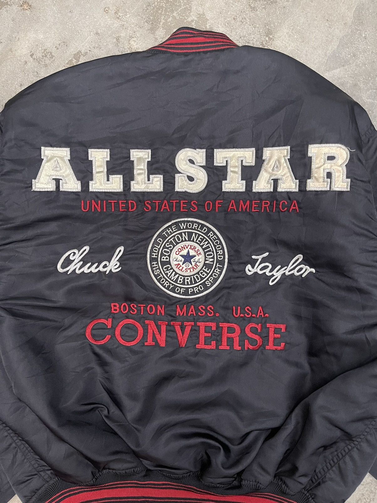 Converse Vintage Converse Bomber Jacket Embroidery Logo Size US L / EU 52-54 / 3 - 2 Thumbnail