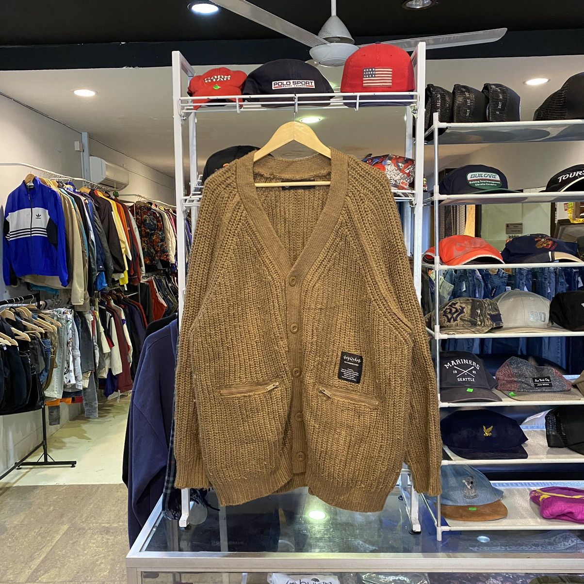 Undercover Undercover x GU Heavyweight Cable Knit Brown Cardigan Size US XL / EU 56 / 4 - 1 Thumbnail