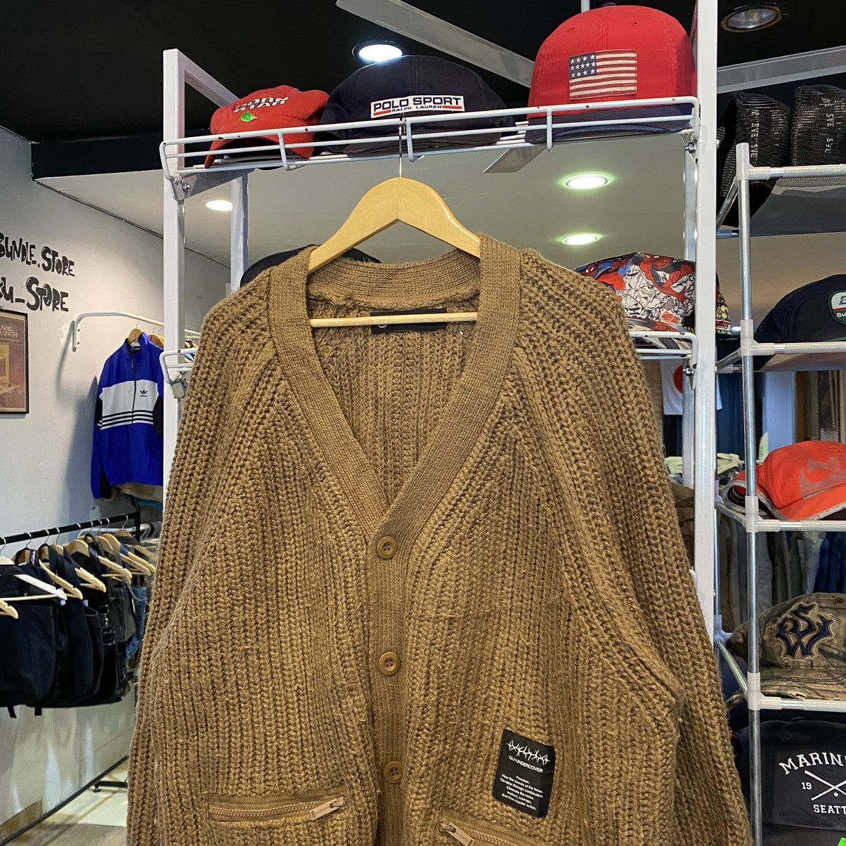 Undercover Undercover x GU Heavyweight Cable Knit Brown Cardigan Size US XL / EU 56 / 4 - 3 Thumbnail