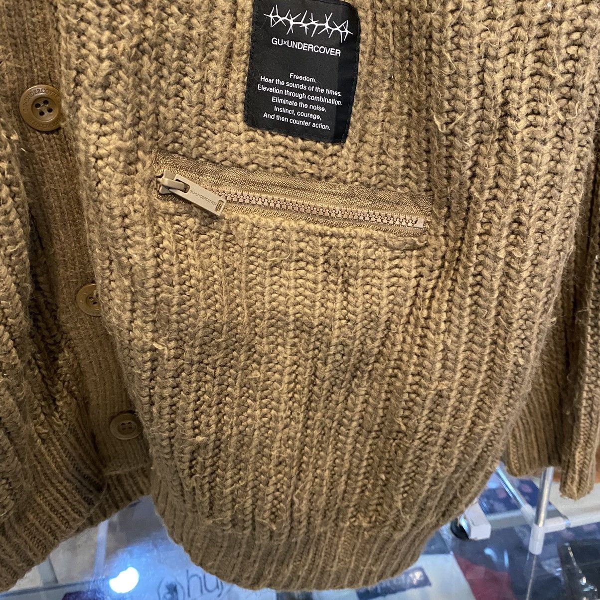 Undercover Undercover x GU Heavyweight Cable Knit Brown Cardigan Size US XL / EU 56 / 4 - 6 Thumbnail