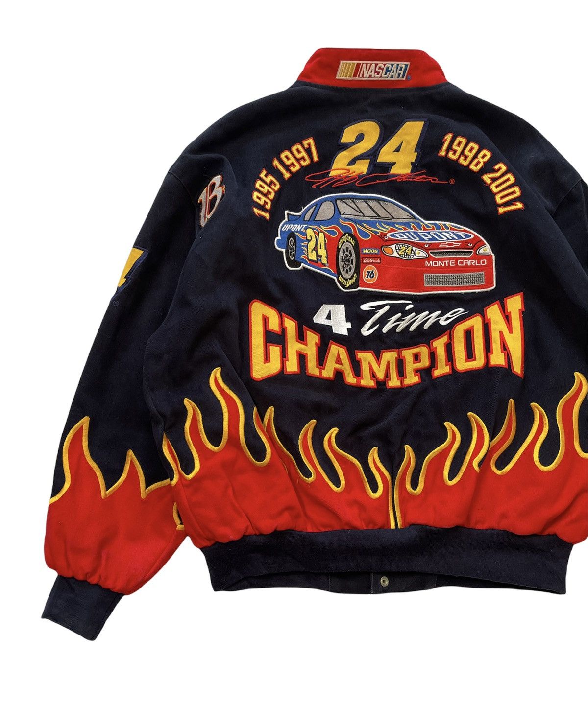 Jeff Hamilton RARE!!! Vintage Jeff Hamilton Nascar Racing Bomber Jacket Size US XL / EU 56 / 4 - 4 Thumbnail