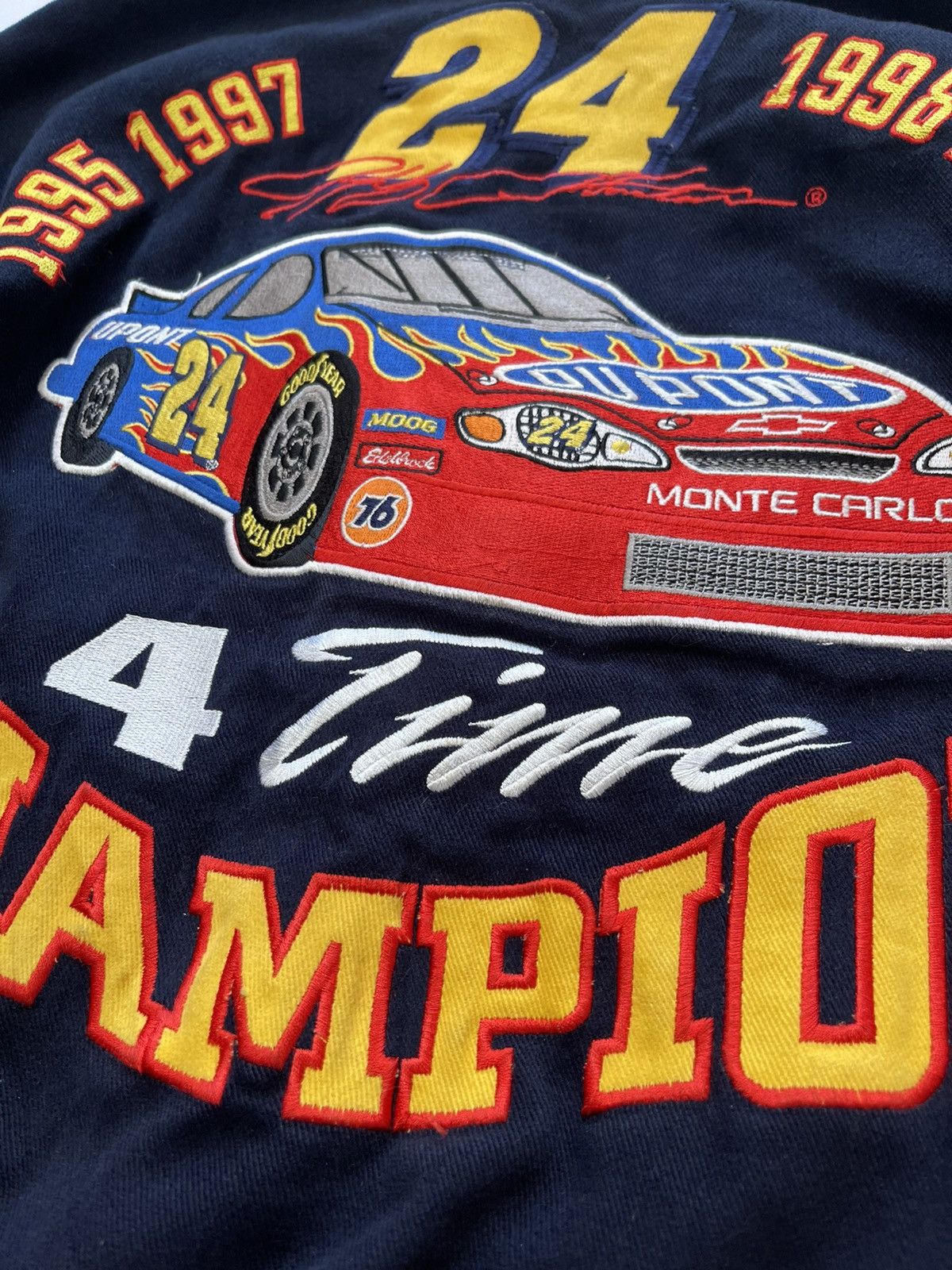 Jeff Hamilton RARE!!! Vintage Jeff Hamilton Nascar Racing Bomber Jacket Size US XL / EU 56 / 4 - 9 Thumbnail