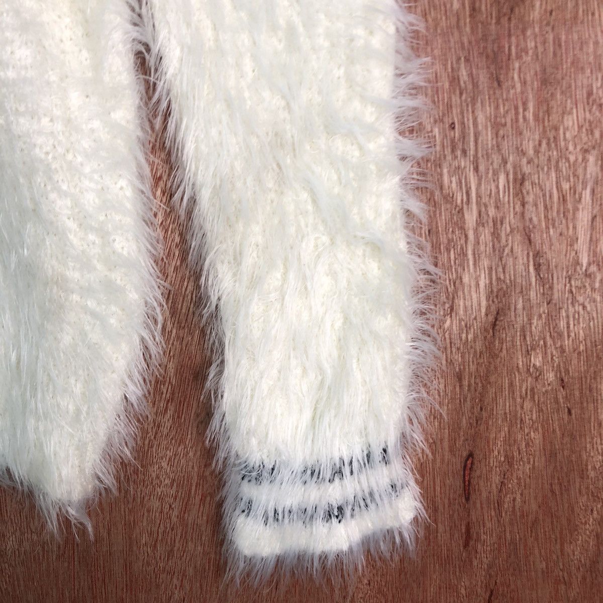 Homespun Knitwear × Japanese Brand Japan White Mohair Shag Shaggy KNitwear Size US L / EU 52-54 / 3 - 4 Thumbnail