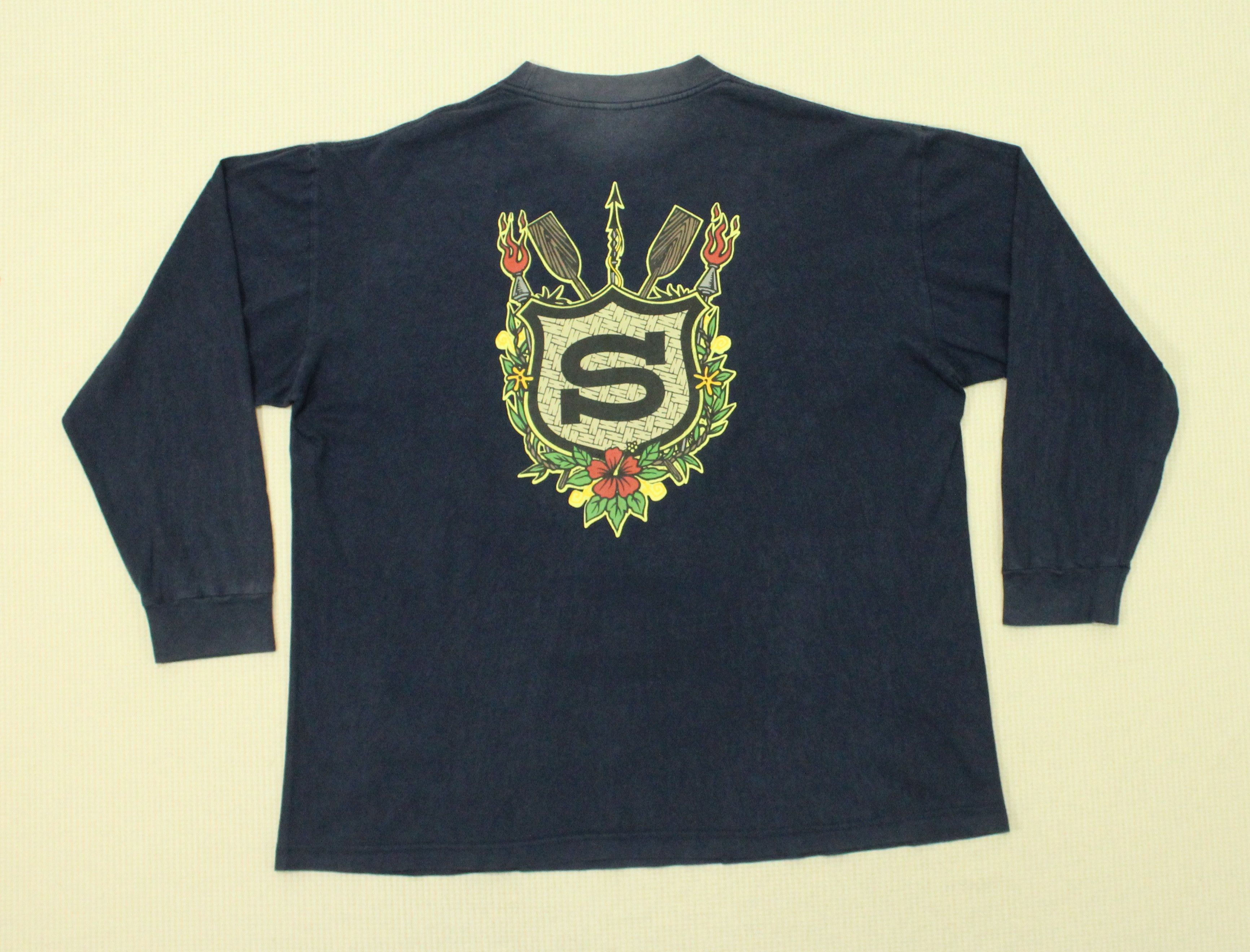 Stussy Distressed Sunfaded Thrashed Vintage STUSSY Shirt Size US L / EU 52-54 / 3 - 7 Thumbnail