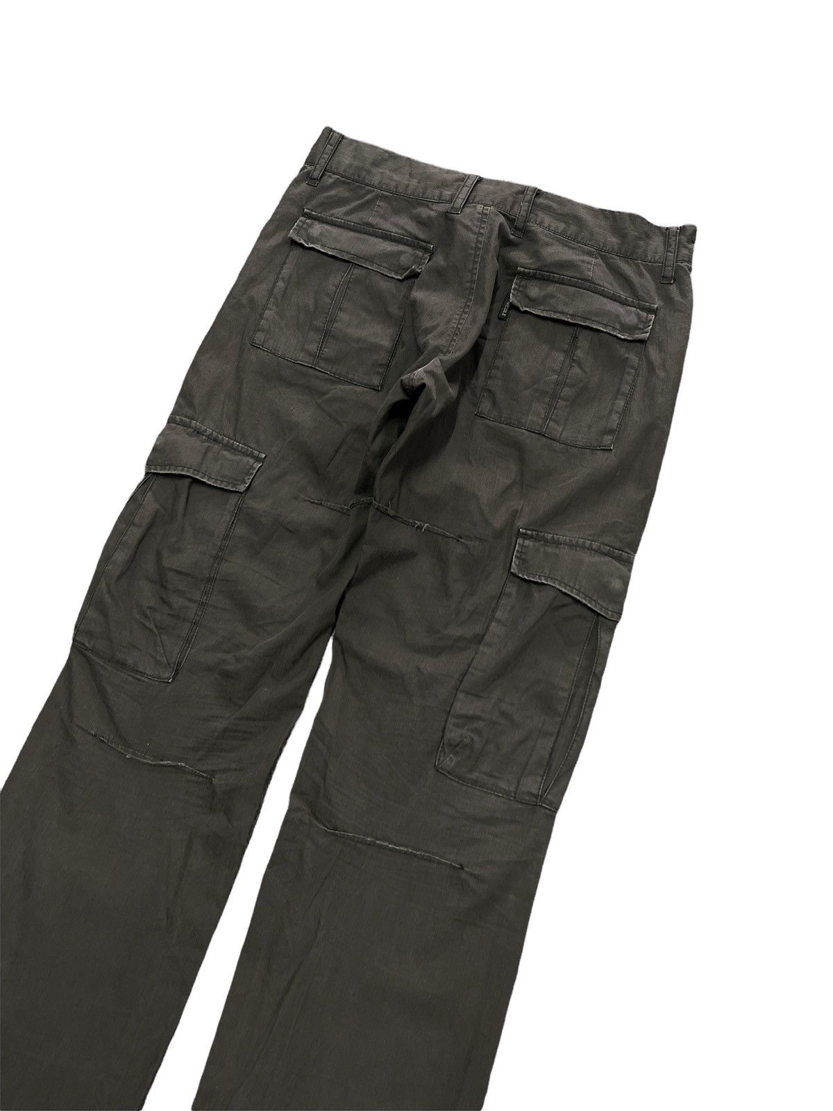 Japanese Brand × Seditionaries RARE🔥DOUBLE TONE RIPPED STUDDED DENIM+COTTON PANTS Size US 28 / EU 44 - 8 Thumbnail