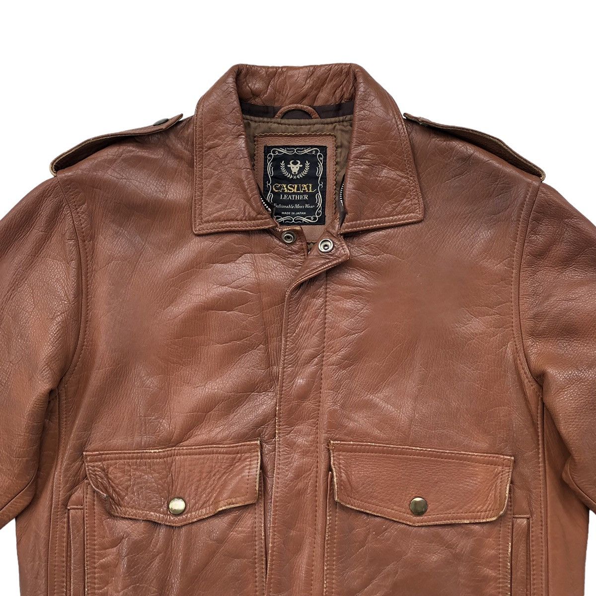 Japanese Brand 🔥Vintage Pilot Cowhide Jacket by Casual Leather Japan Size US M / EU 48-50 / 2 - 4 Thumbnail