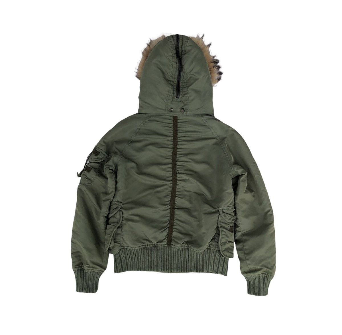 Avirex Flight Garment N-2B Hooded Short Nylon Bomber Jacket