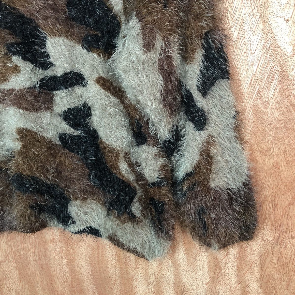 Japanese Brand DL Decides Camo Shag Shaggy Fur Mohair Knitwear #6667 Size US M / EU 48-50 / 2 - 5 Thumbnail