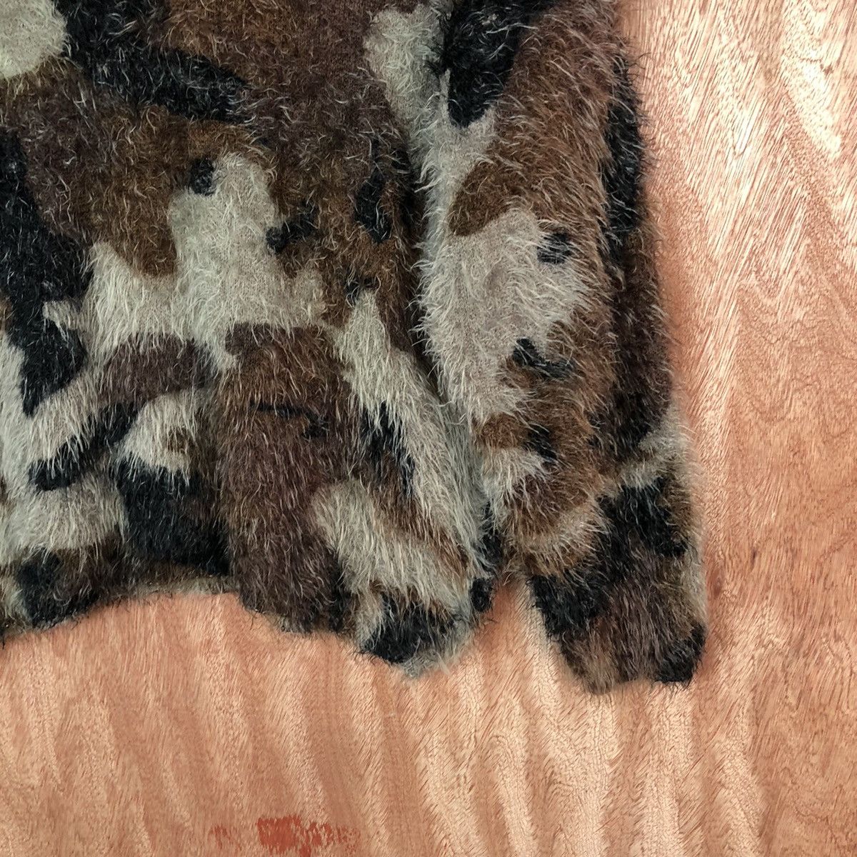 Japanese Brand DL Decides Camo Shag Shaggy Fur Mohair Knitwear #6667 Size US M / EU 48-50 / 2 - 12 Thumbnail