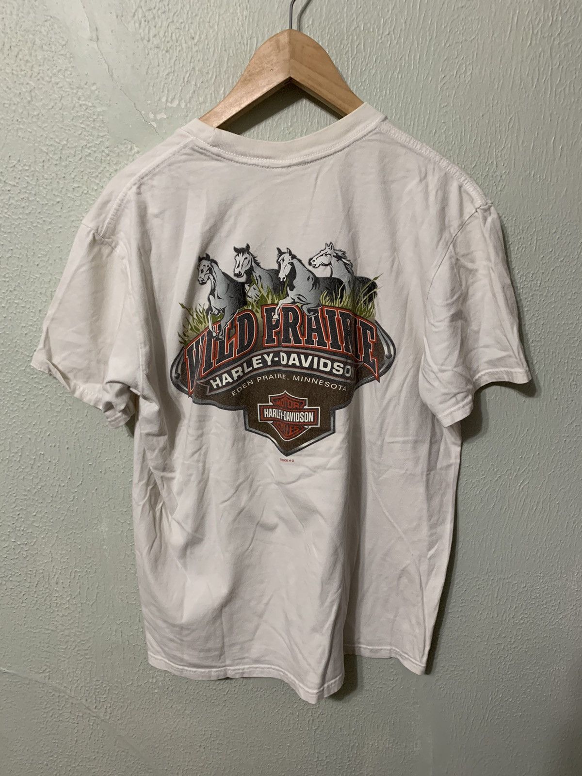 Harley Davidson × Vintage Vintage Harley Davidson Wild Prairie Winged Skull Tee Size US L / EU 52-54 / 3 - 4 Thumbnail