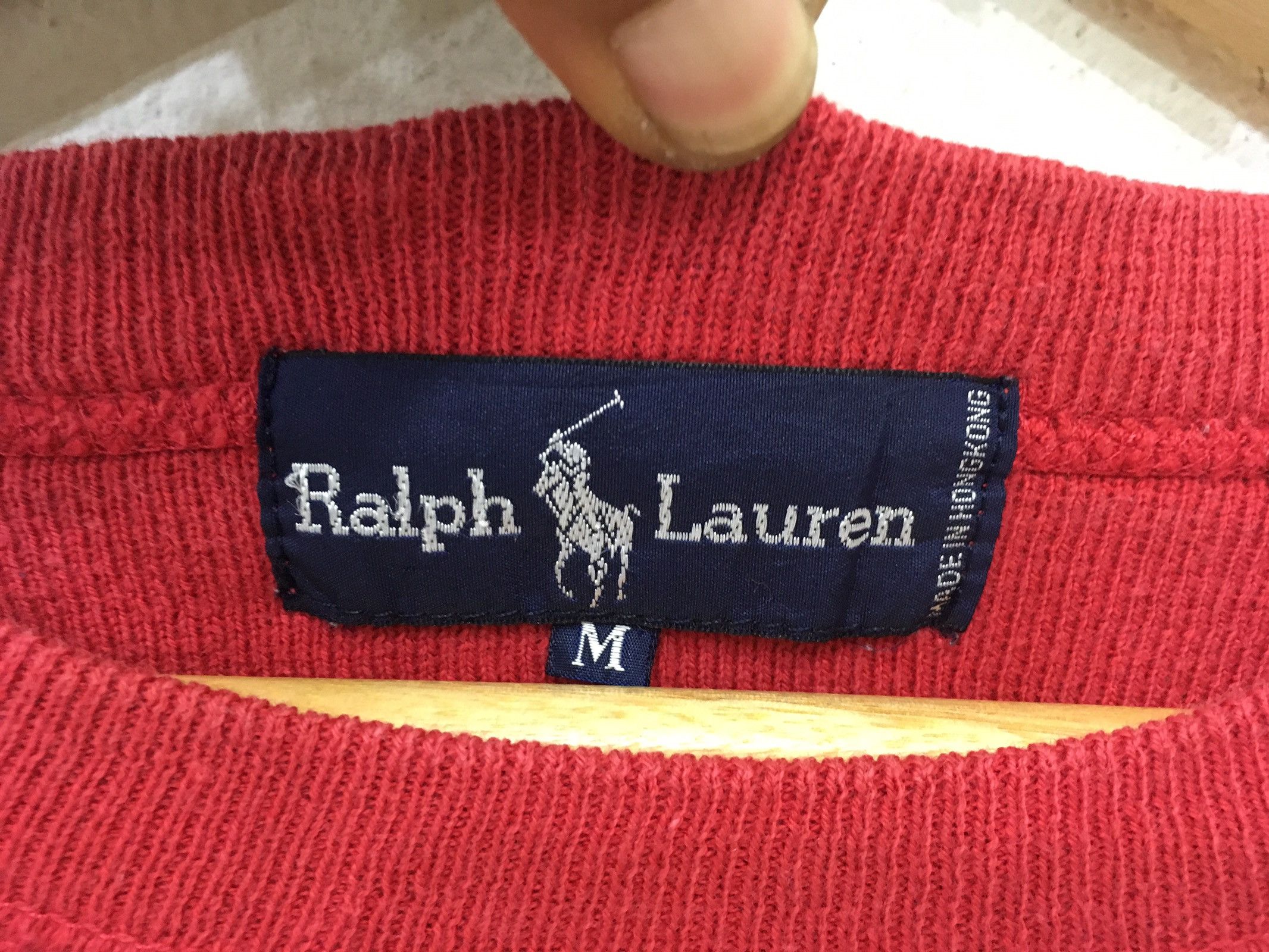 Polo Ralph Lauren Rare!! Polo RALPH LAUREN Sweatshirt Red Colour Medium Size US M / EU 48-50 / 2 - 5 Thumbnail