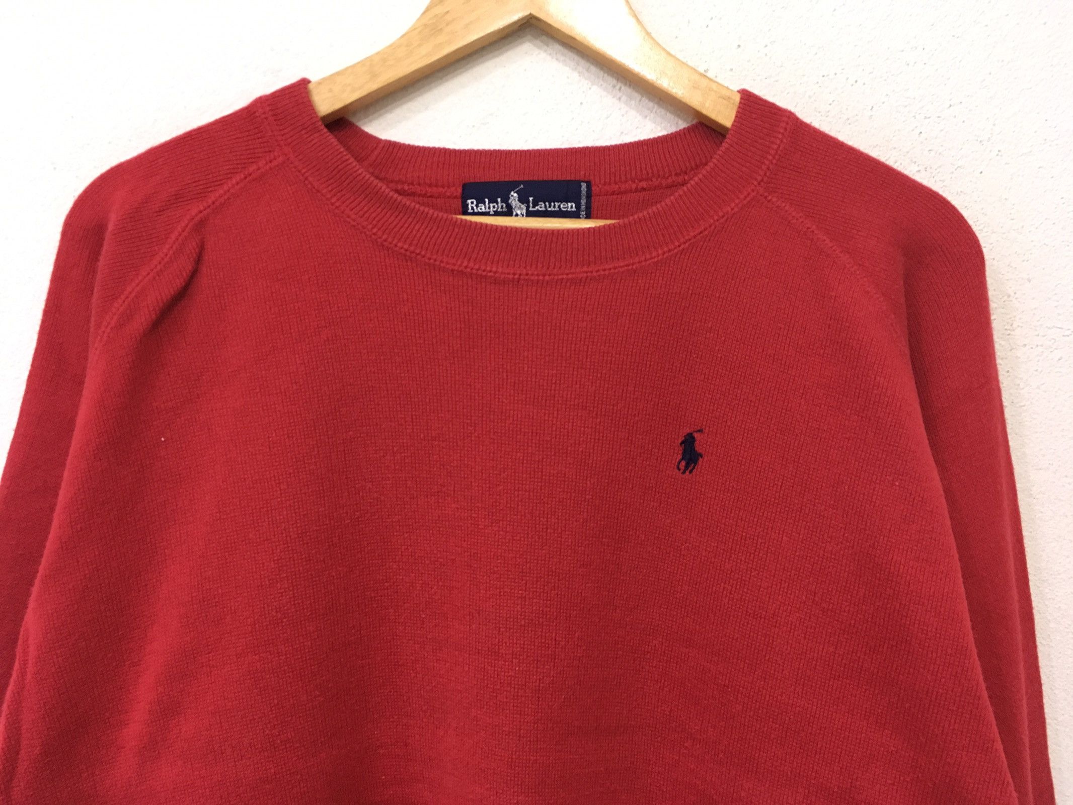 Polo Ralph Lauren Rare!! Polo RALPH LAUREN Sweatshirt Red Colour Medium Size US M / EU 48-50 / 2 - 3 Thumbnail