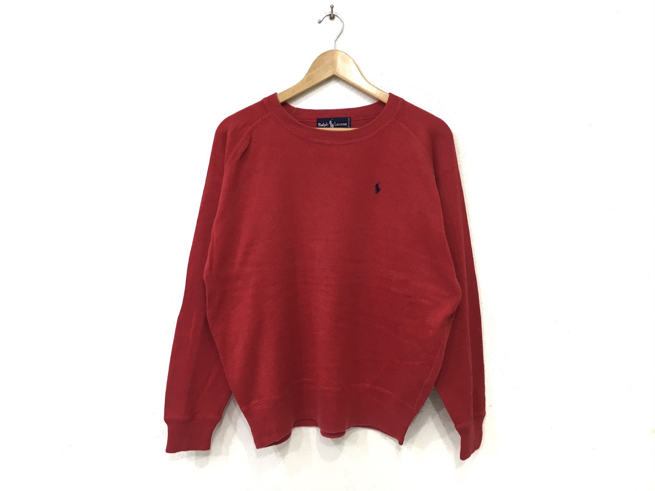 Polo Ralph Lauren Rare!! Polo RALPH LAUREN Sweatshirt Red Colour Medium Size US M / EU 48-50 / 2 - 1 Thumbnail