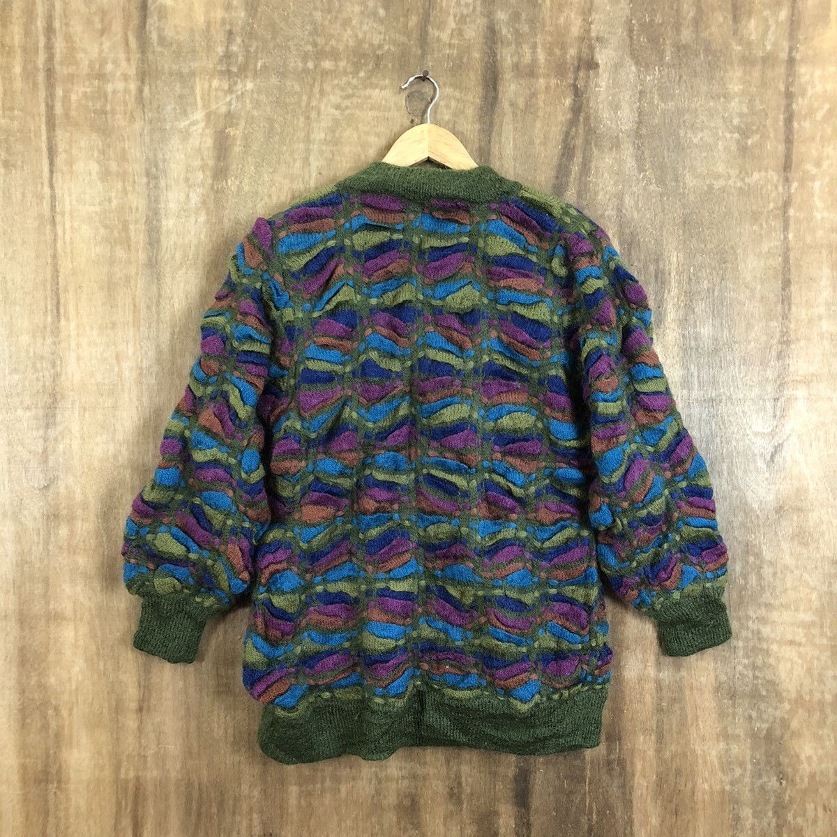 Aran Isles Knitwear × Japanese Brand Joy Roden Multicolor Baggy Knitwear Sweater #076 Size US L / EU 52-54 / 3 - 7 Thumbnail