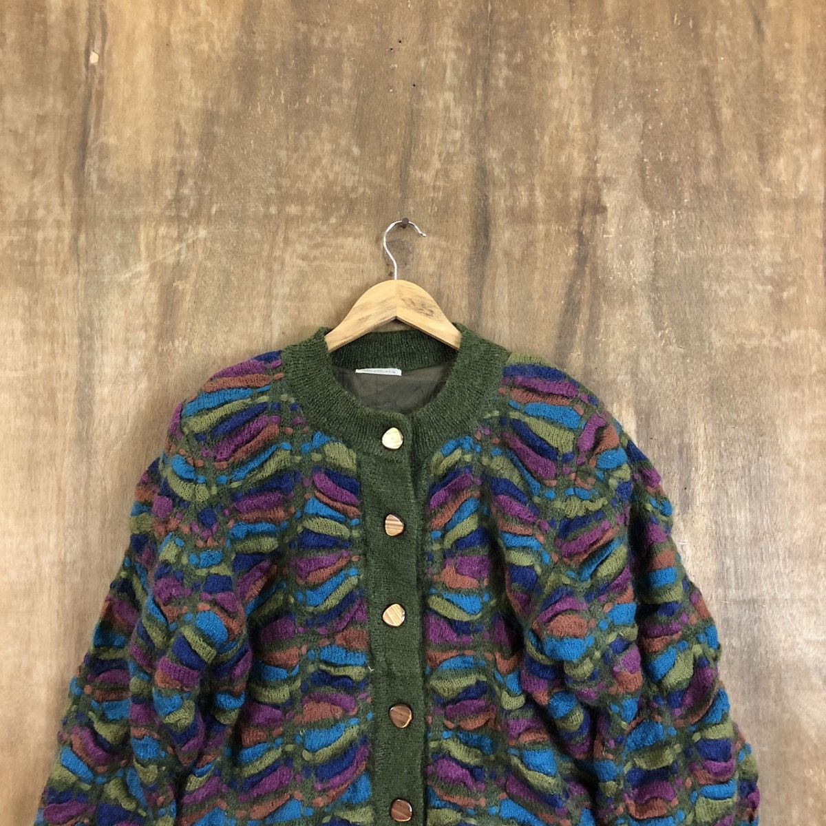 Aran Isles Knitwear × Japanese Brand Joy Roden Multicolor Baggy Knitwear Sweater #076 Size US L / EU 52-54 / 3 - 2 Thumbnail