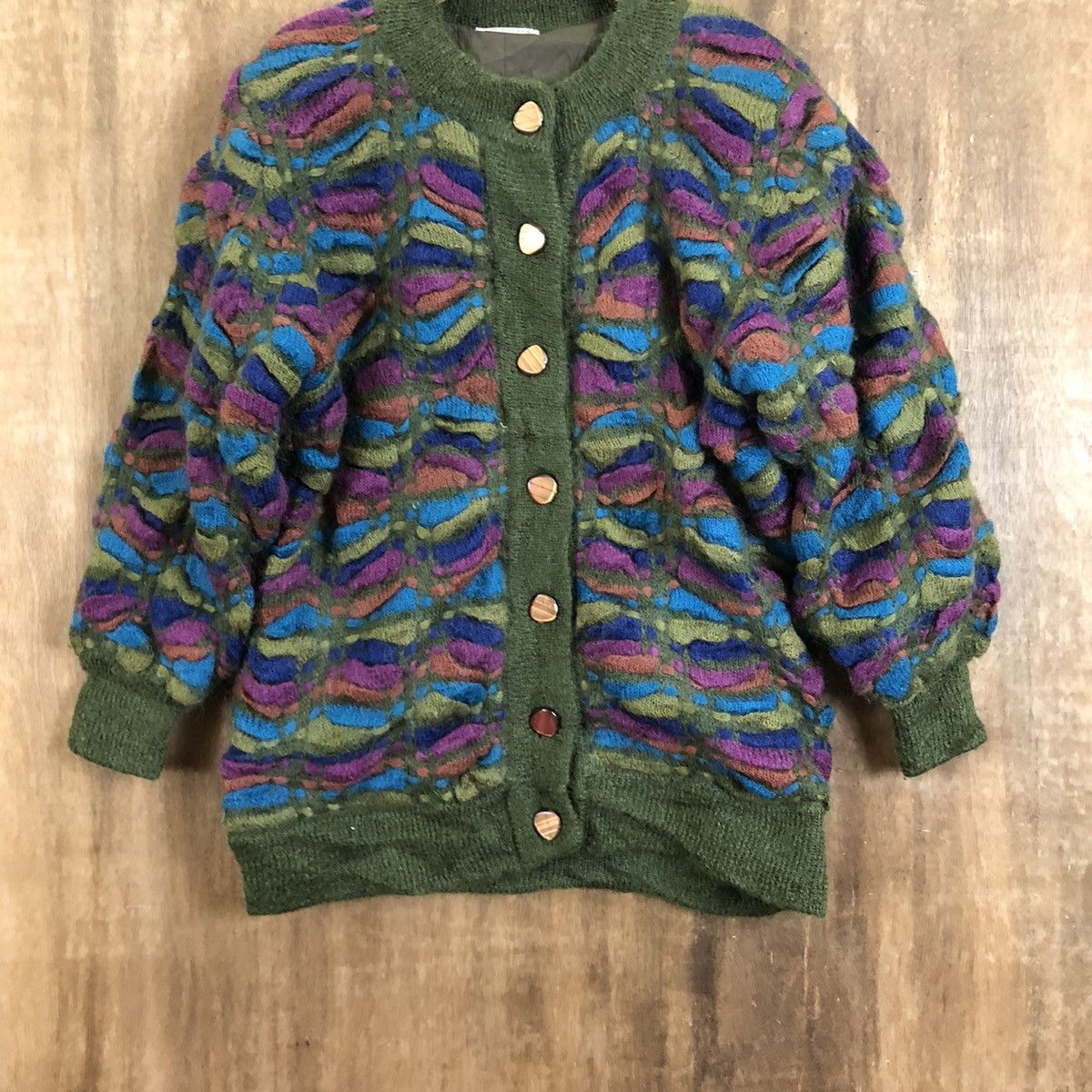 Aran Isles Knitwear × Japanese Brand Joy Roden Multicolor Baggy Knitwear Sweater #076 Size US L / EU 52-54 / 3 - 3 Thumbnail