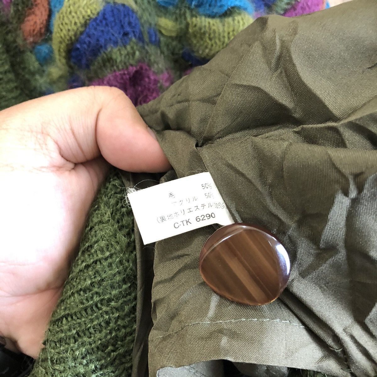 Aran Isles Knitwear × Japanese Brand Joy Roden Multicolor Baggy Knitwear Sweater #076 Size US L / EU 52-54 / 3 - 6 Thumbnail