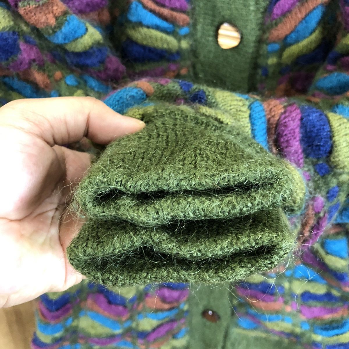 Aran Isles Knitwear × Japanese Brand Joy Roden Multicolor Baggy Knitwear Sweater #076 Size US L / EU 52-54 / 3 - 4 Thumbnail