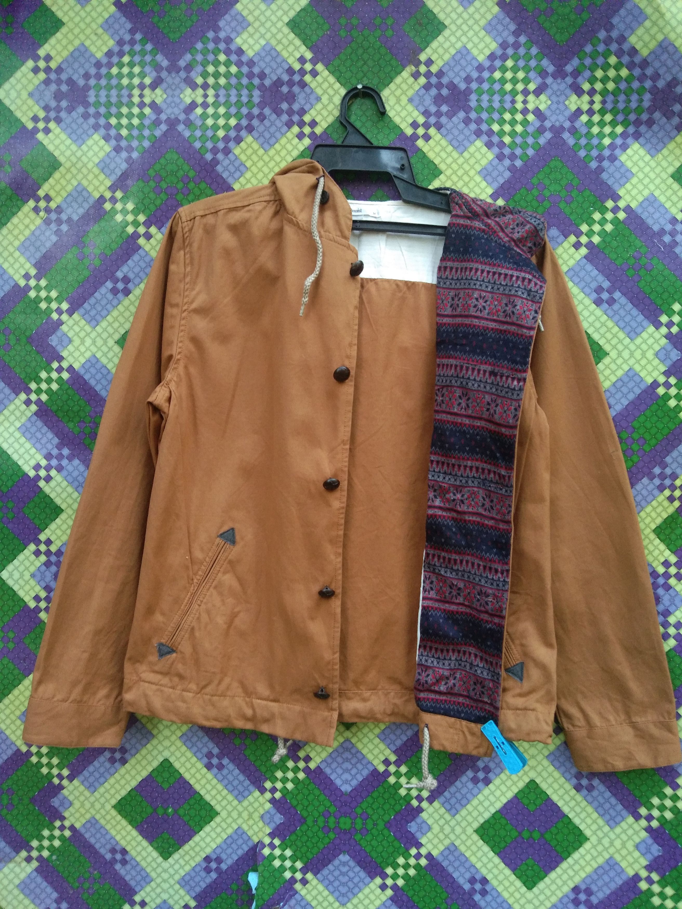 Japanese Brand GLENMIST MEN'S KHAKI JACKET WITH HOOD Size US S / EU 44-46 / 1 - 5 Thumbnail