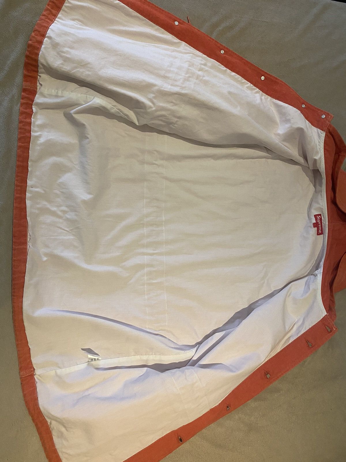 Supreme Supreme Hooded Orange Denim Parka S/S 2014 Size US L / EU 52-54 / 3 - 12 Thumbnail