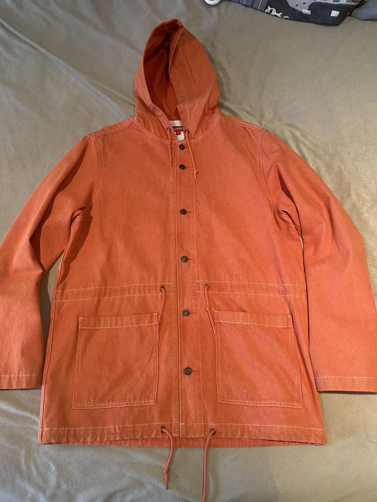 Supreme Supreme Hooded Orange Denim Parka S/S 2014 Size US L / EU 52-54 / 3 - 2 Thumbnail