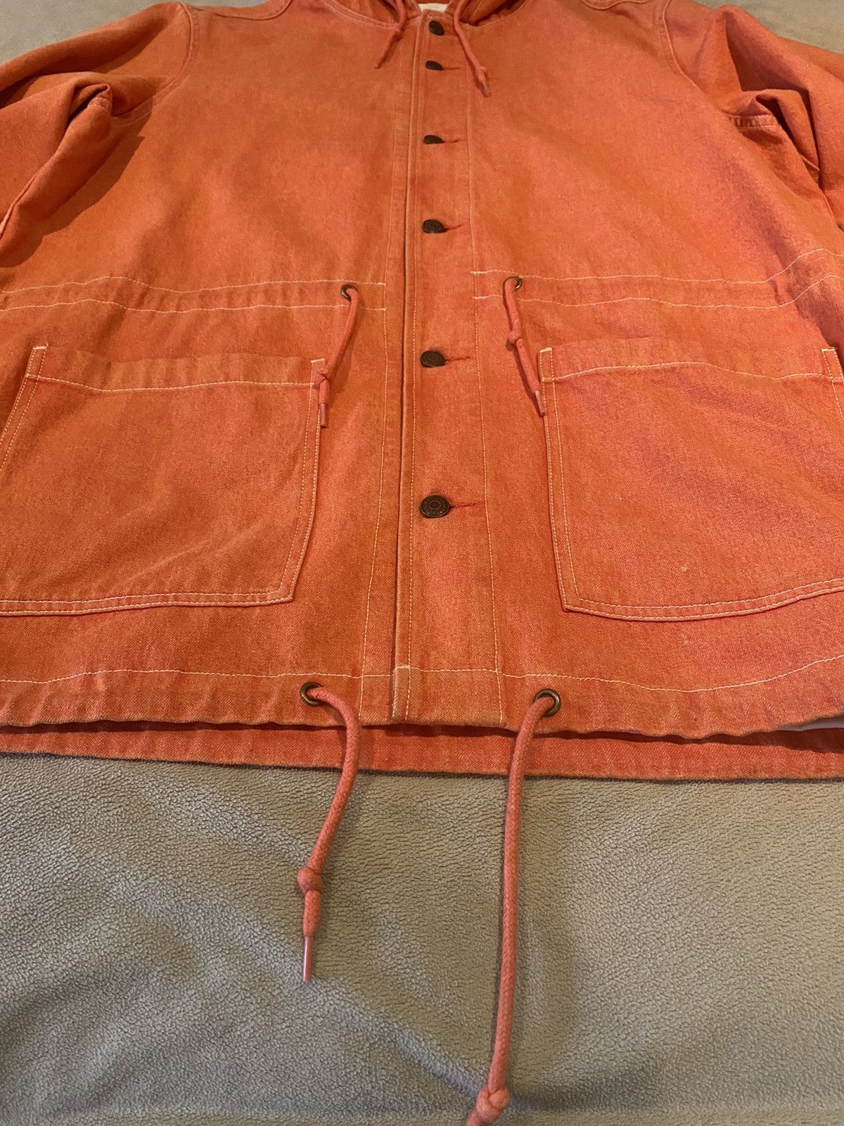 Supreme Supreme Hooded Orange Denim Parka S/S 2014 Size US L / EU 52-54 / 3 - 7 Thumbnail