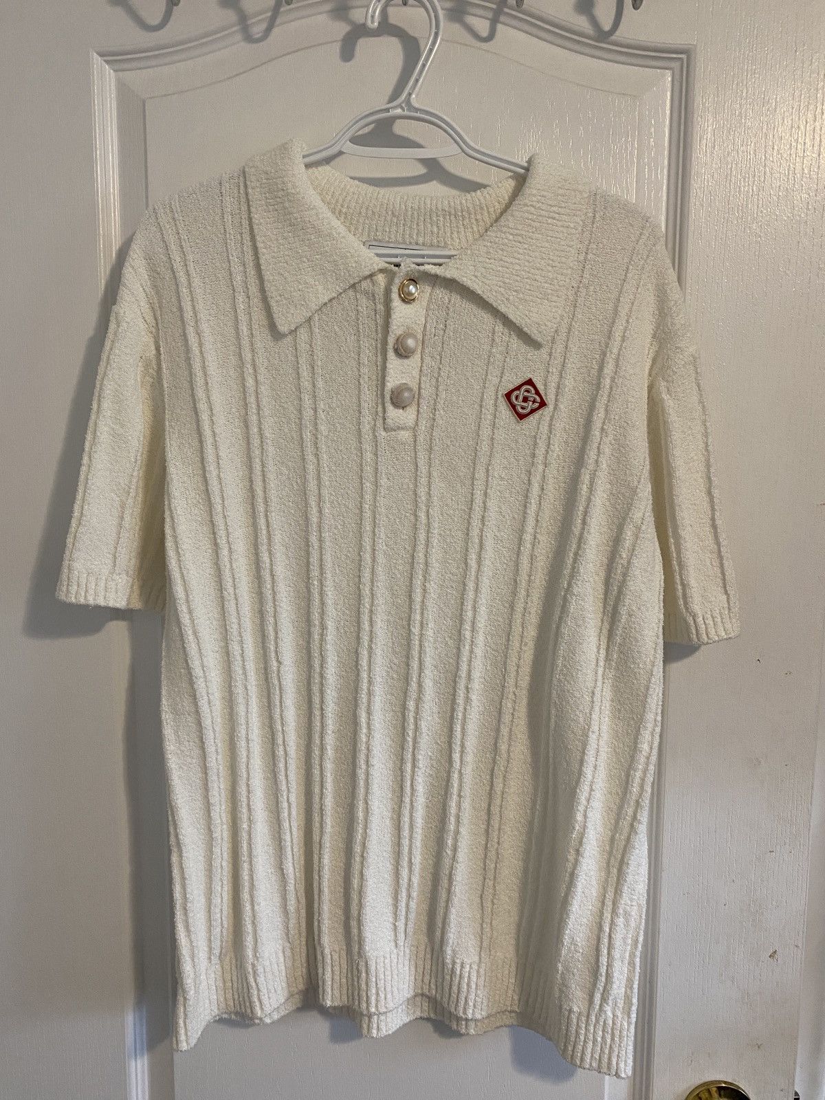Casablanca Casablanca Off White Patch Polo Size US L / EU 52-54 / 3 - 1 Thumbnail
