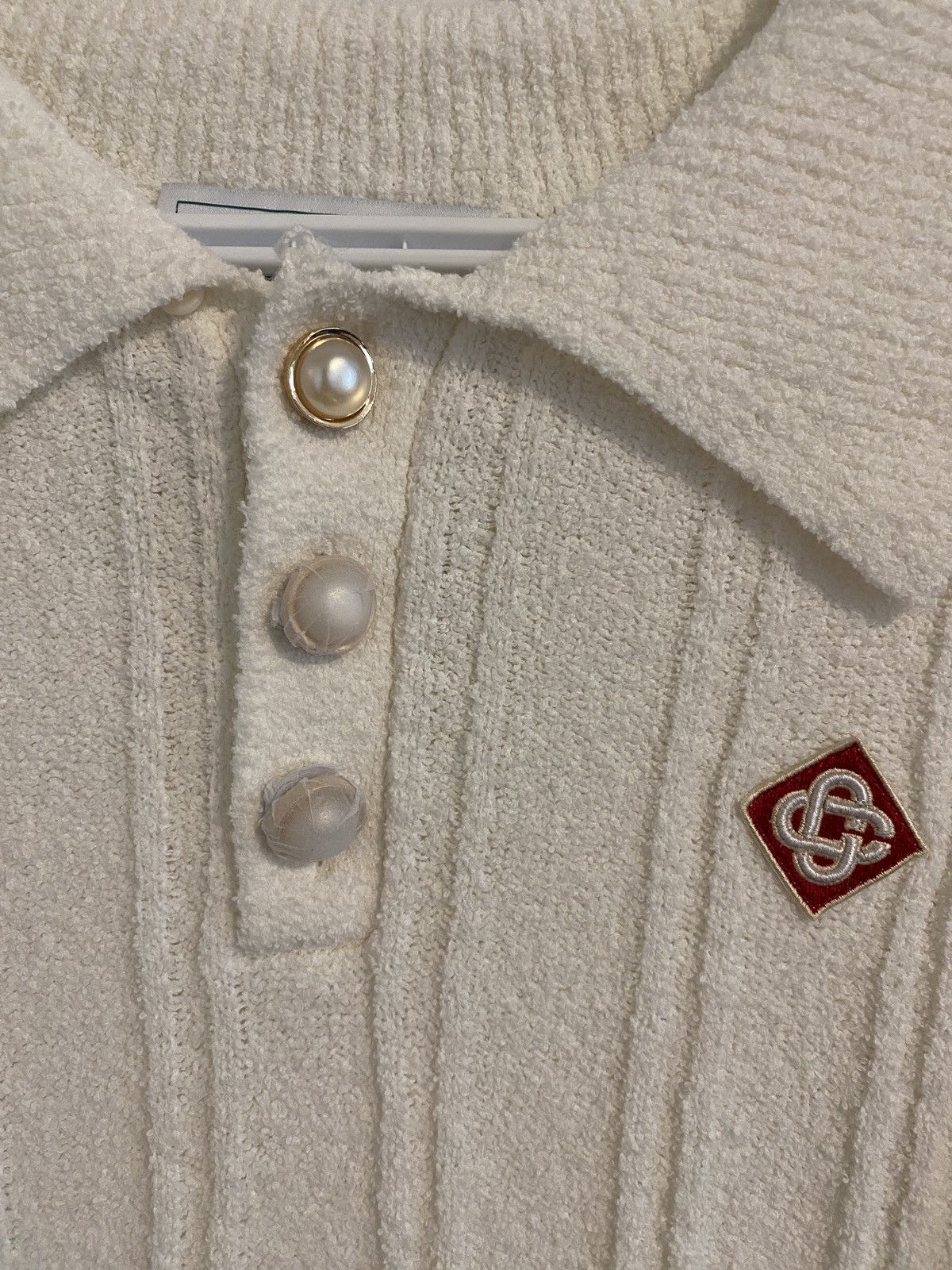Casablanca Casablanca Off White Patch Polo Size US L / EU 52-54 / 3 - 2 Thumbnail