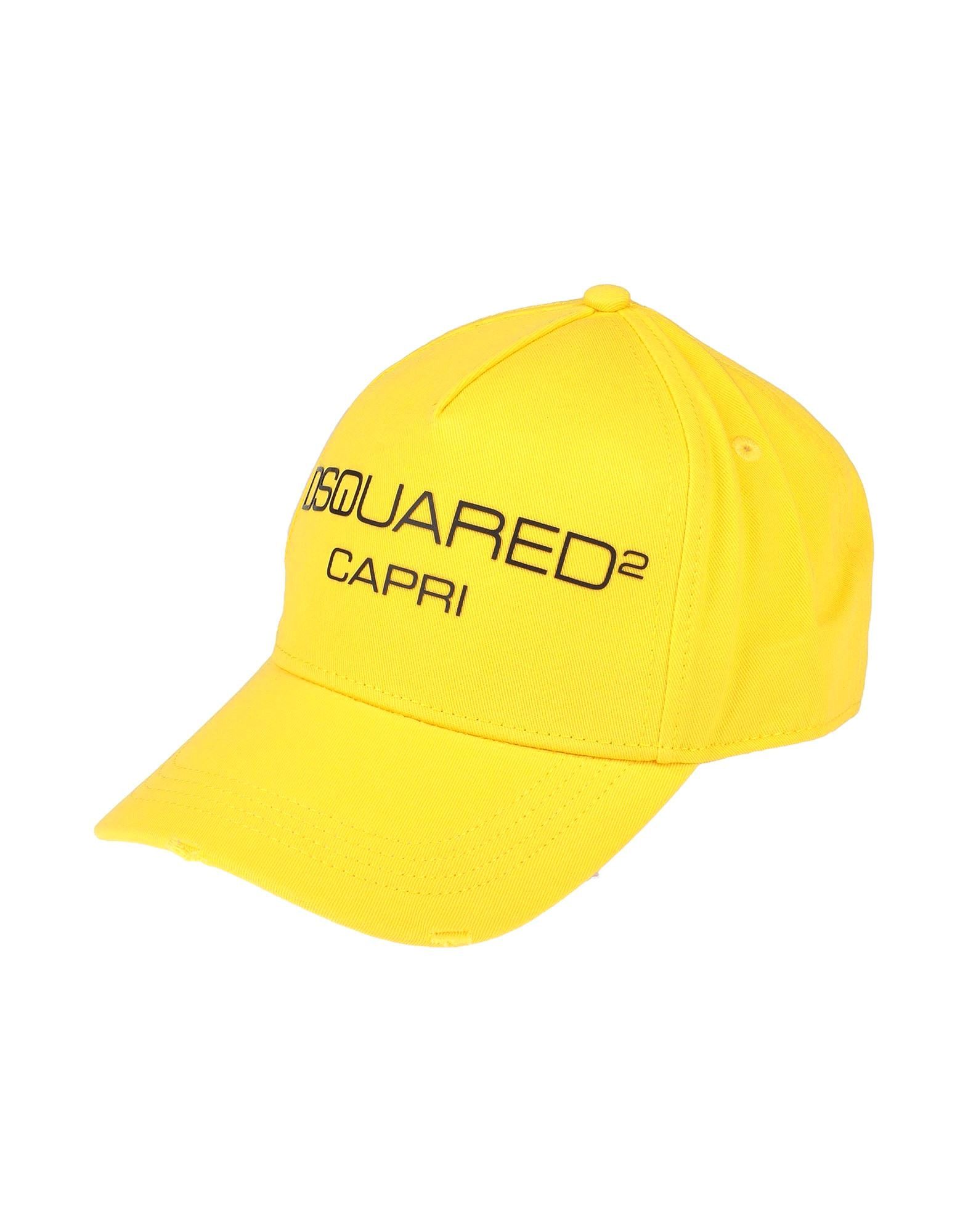Dsquared2 DSQUARED2 CAPRI YELLOW CAP 100%AUTHENTIC ONE SIZE Size ONE SIZE - 1 Thumbnail