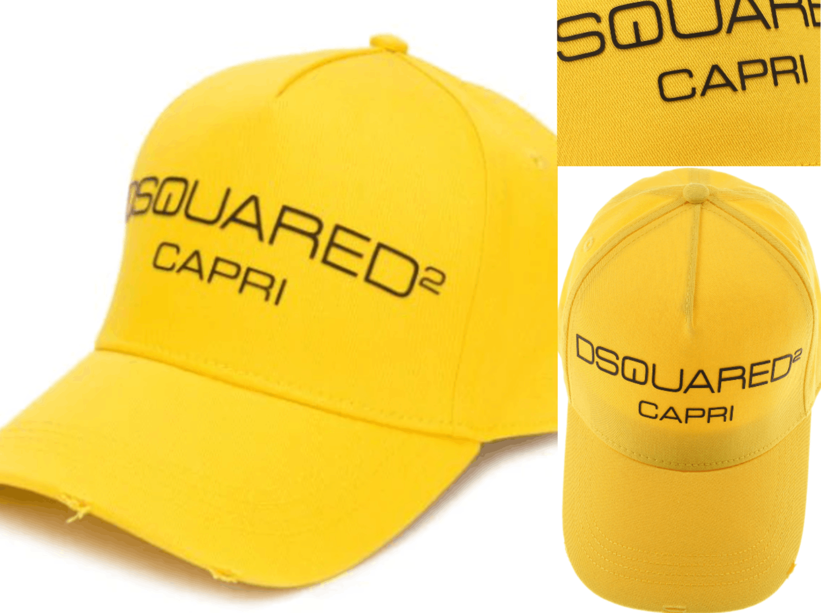 Dsquared2 DSQUARED2 CAPRI YELLOW CAP 100%AUTHENTIC ONE SIZE Size ONE SIZE - 2 Thumbnail