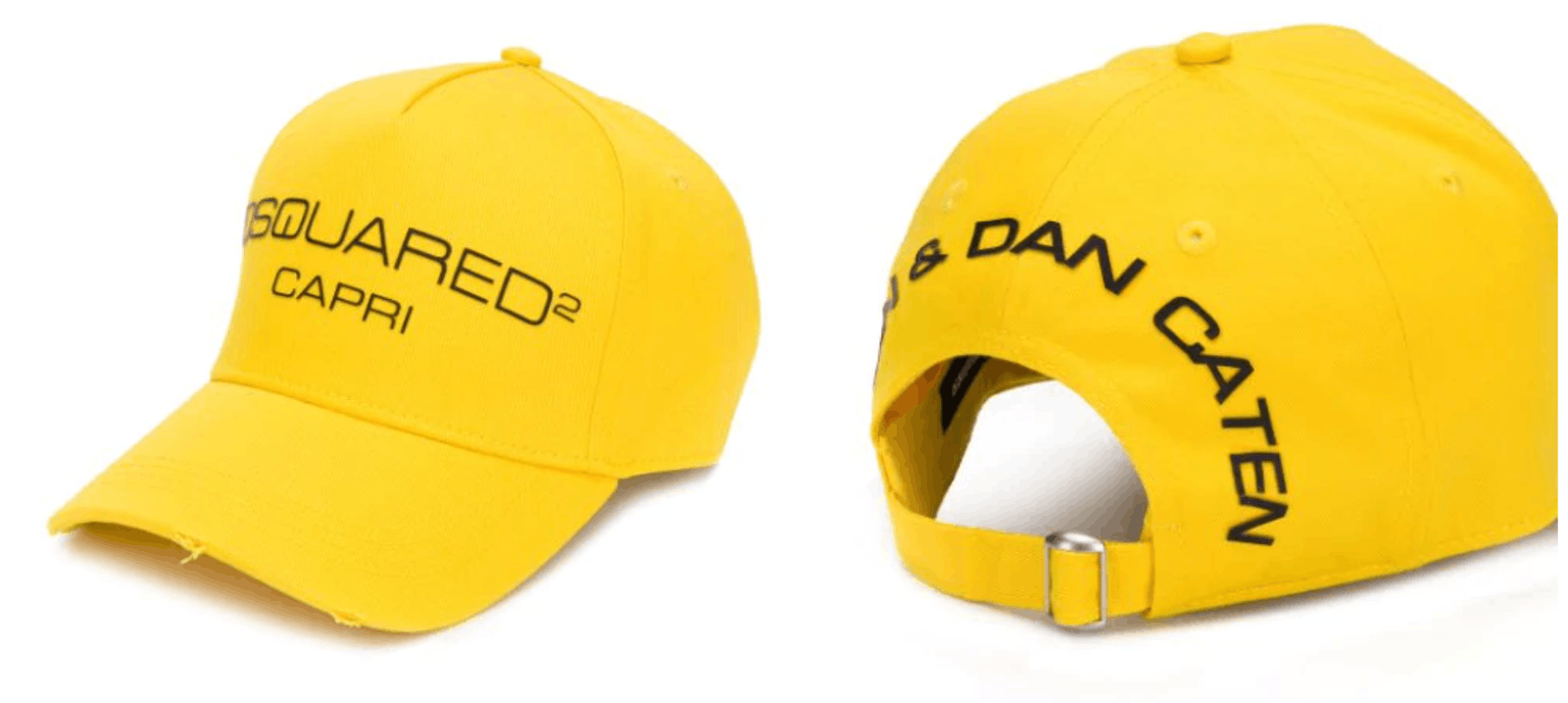 Dsquared2 DSQUARED2 CAPRI YELLOW CAP 100%AUTHENTIC ONE SIZE Size ONE SIZE - 5 Thumbnail