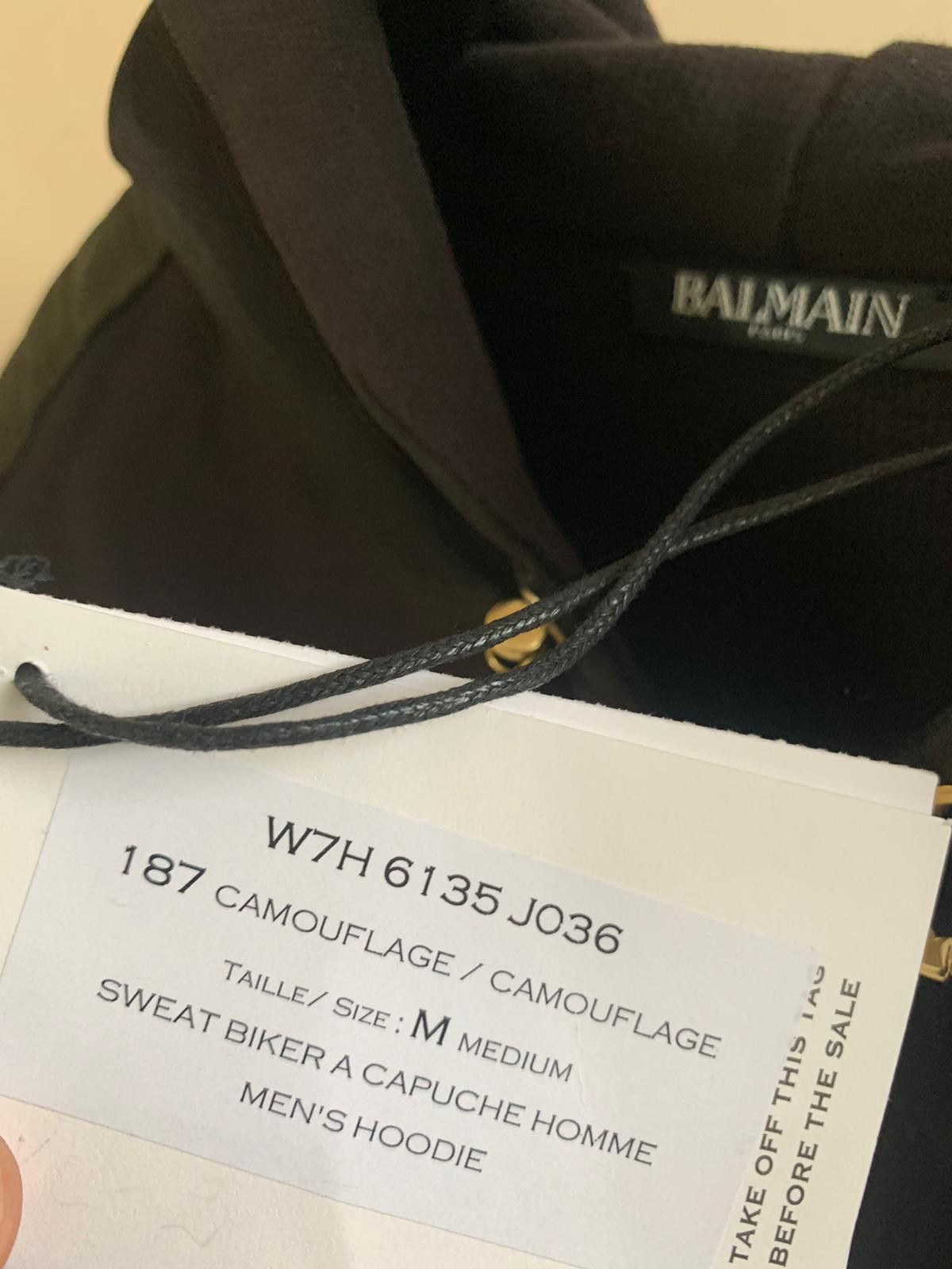 Balmain Biker Zip Up Hooded Sweater With Nylon Contrast Size US M / EU 48-50 / 2 - 7 Thumbnail