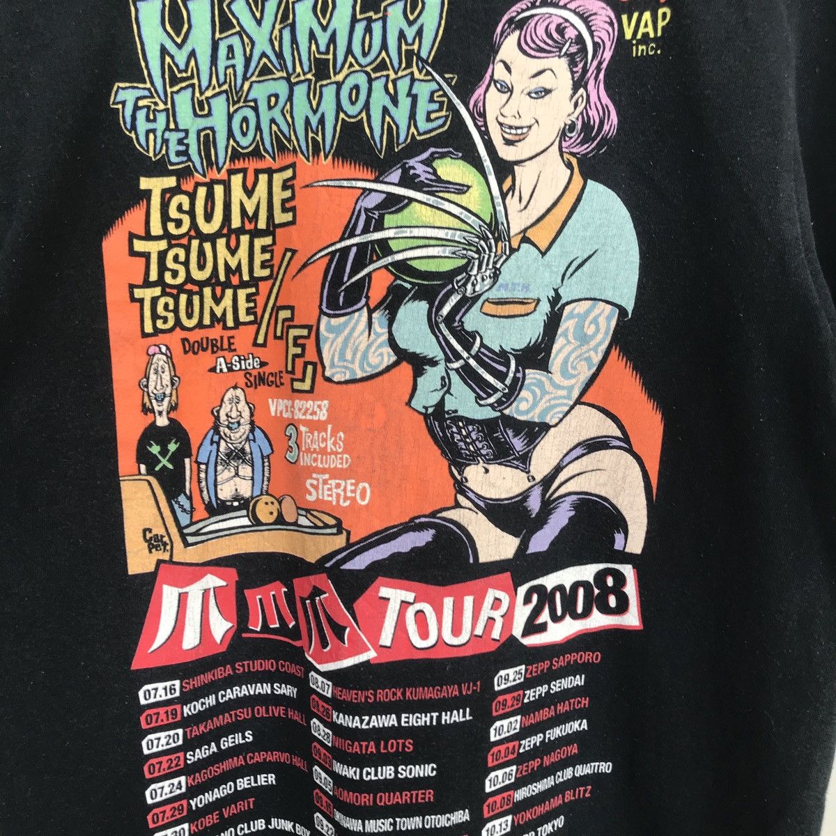 Band Tees × Japanese Brand × Vintage Rare‼️MAXIMUM THE HORMONE Tour 2008 Size US M / EU 48-50 / 2 - 3 Thumbnail