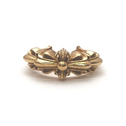 image of Chrome Hearts Gold Double Floral Cross Ring, Men's