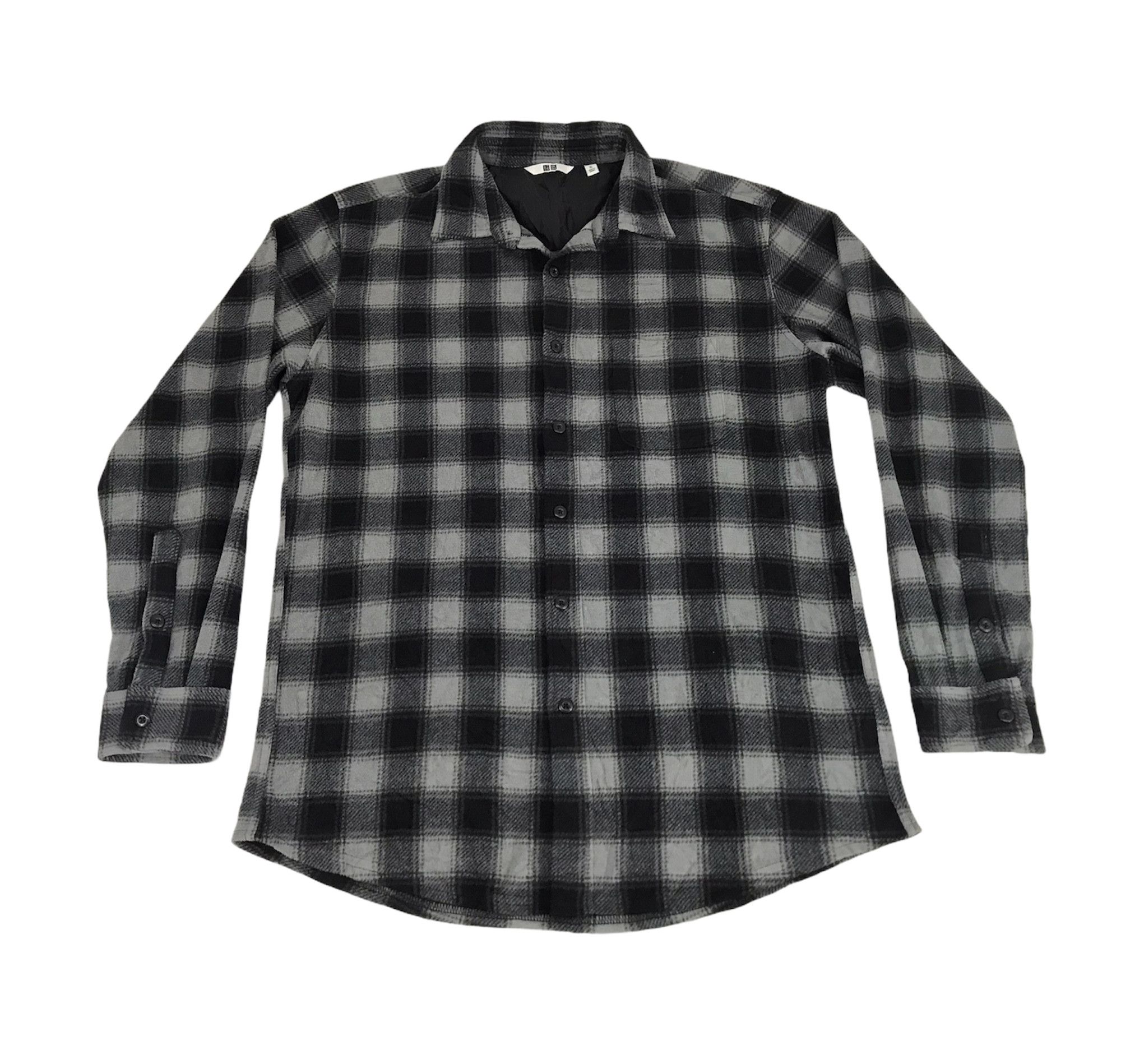 image of Vintage Style Flannel Uniqlo Casual Shirt Plaid Checked, Men's (Size XL)