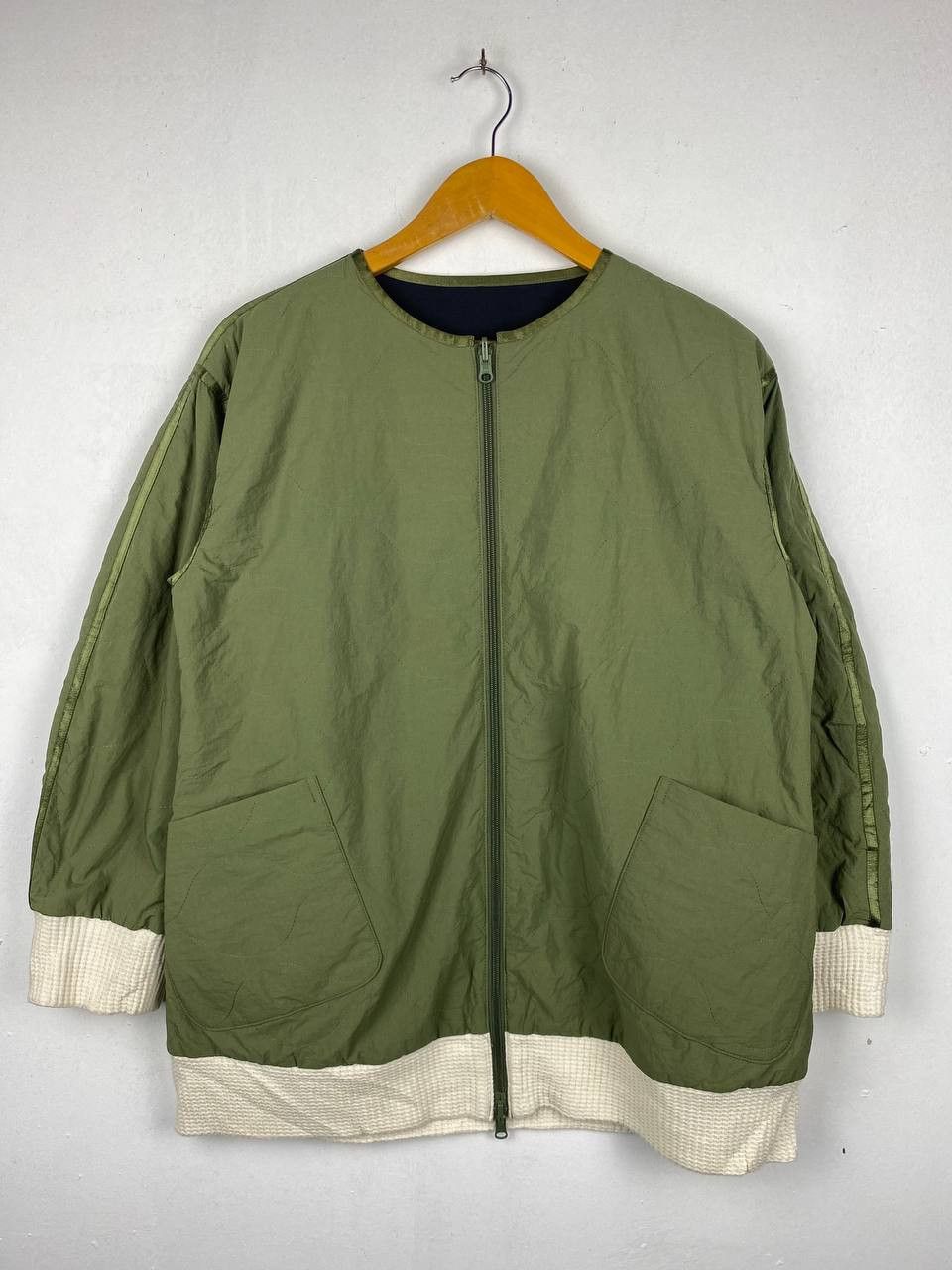 Japanese Brand japanese brands open collar nylon jacket Size L / US 10 / IT 46 - 1 Thumbnail
