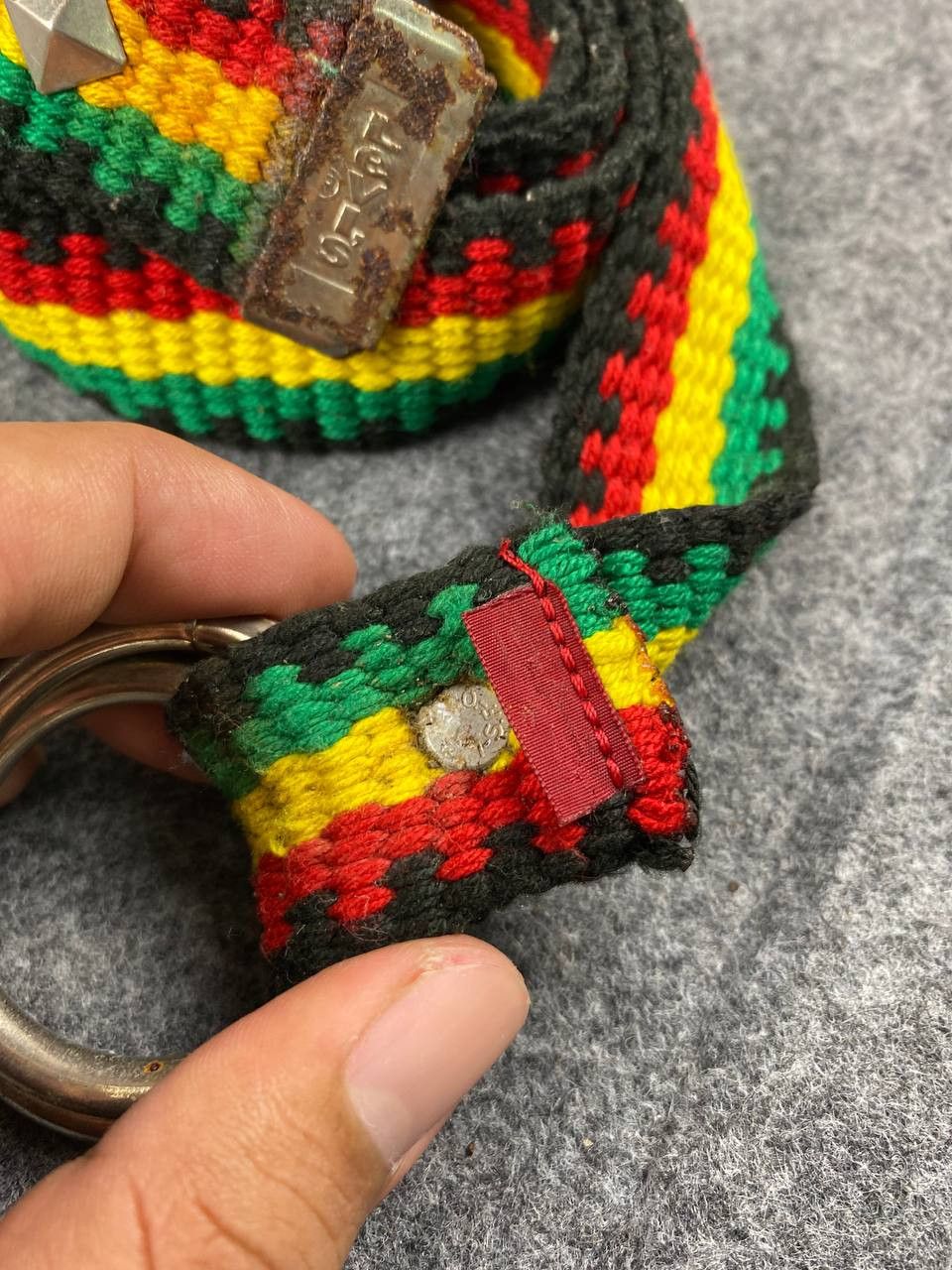 Levi's vintage levis rasta cotton belt nice design Size ONE SIZE - 3 Thumbnail