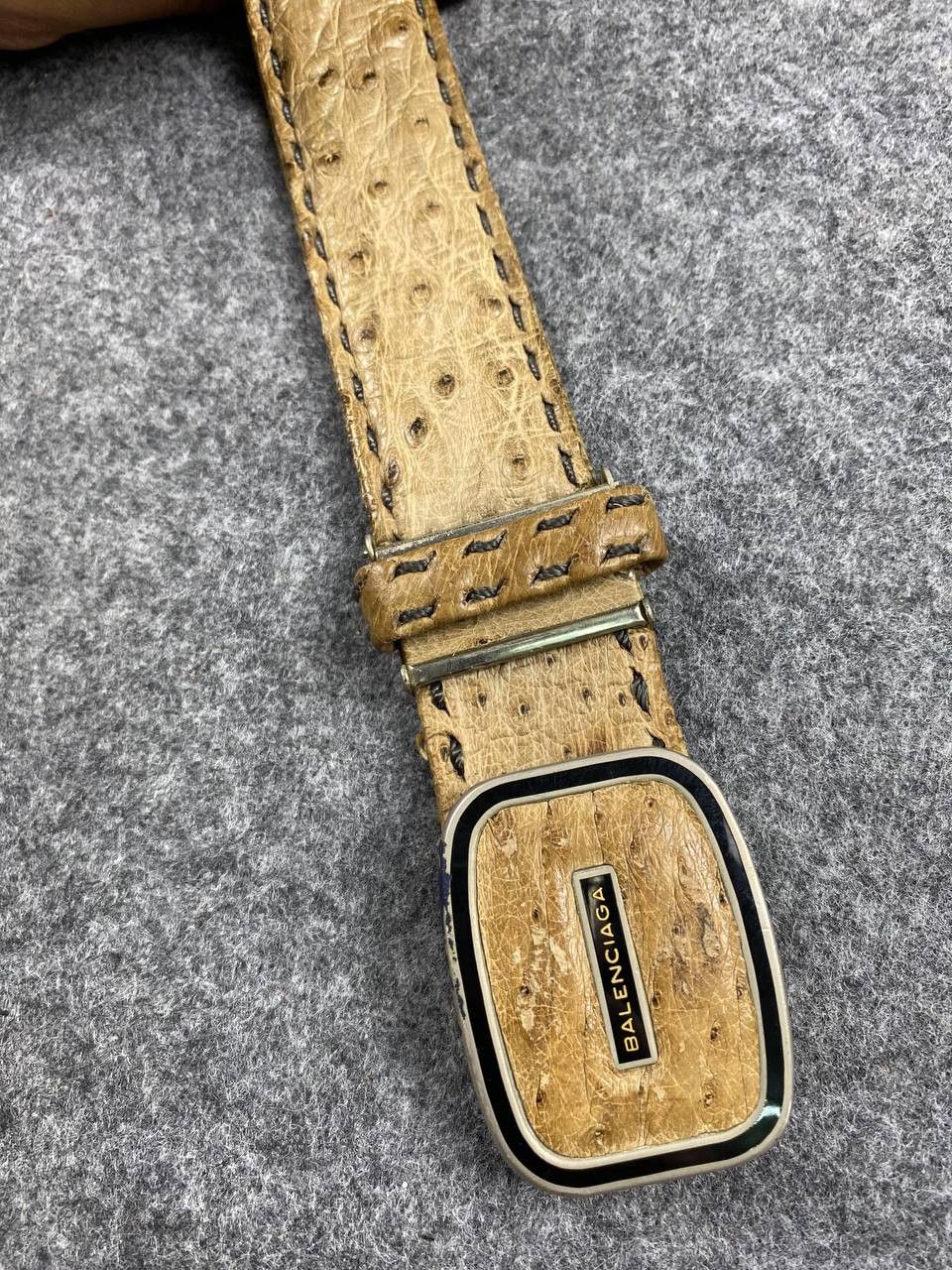 Balenciaga × Designer vintage balenciaga ostrich leather belt nice design Size 42 - 7 Thumbnail