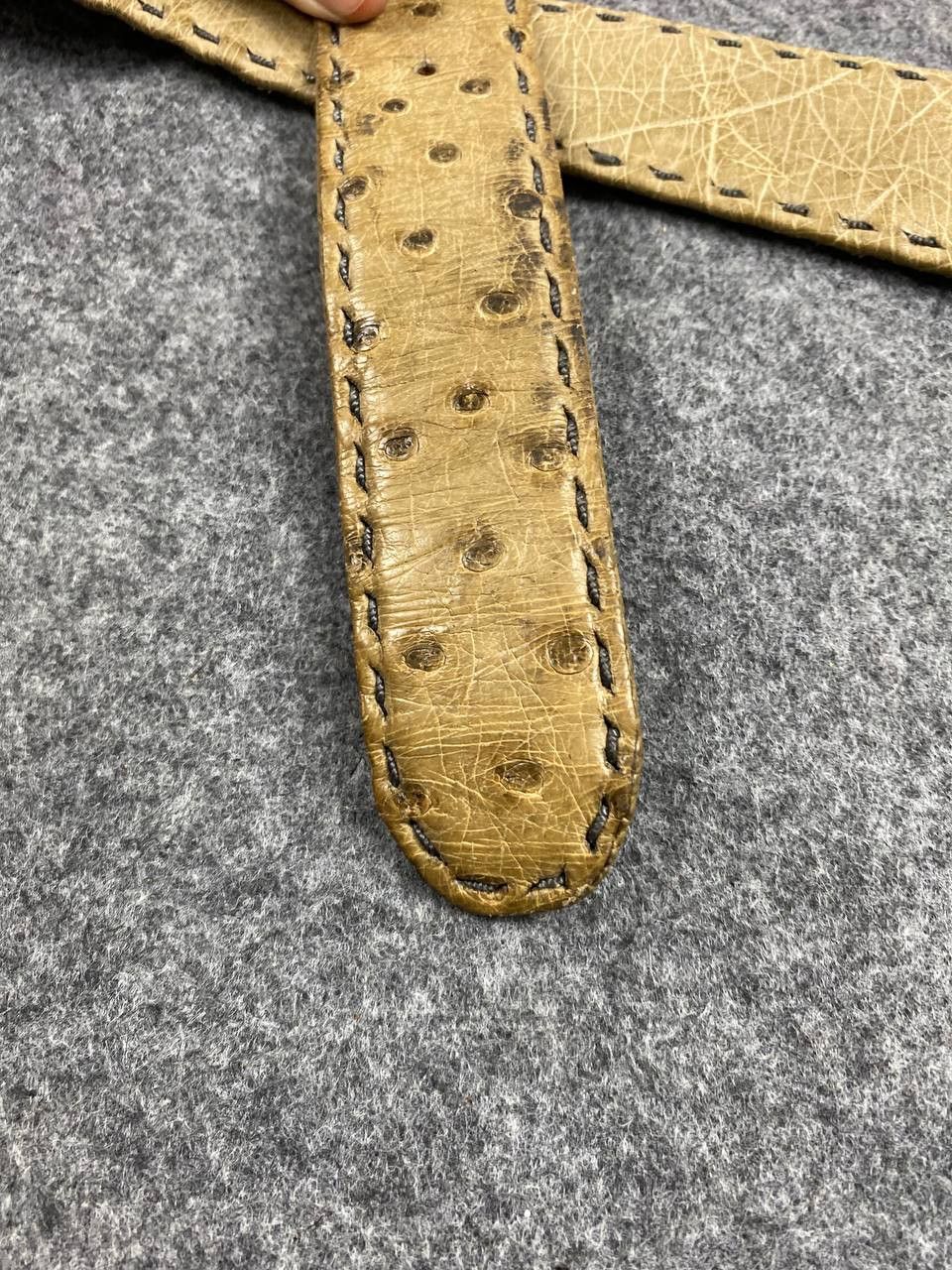 Balenciaga × Designer vintage balenciaga ostrich leather belt nice design Size 42 - 5 Thumbnail