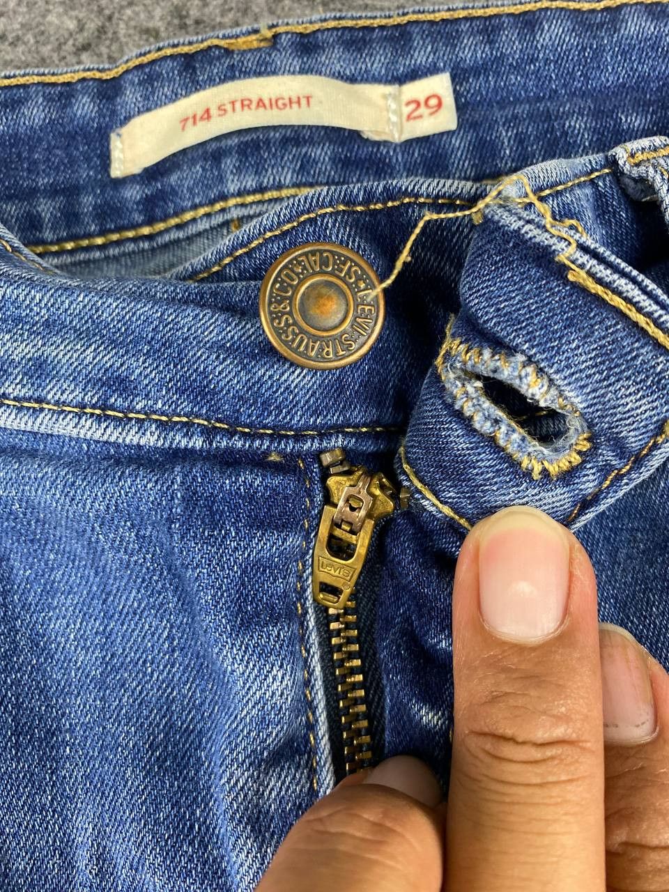 Levi's levis 714 straight slightly distressed denim Size 30" / US 8 / IT 44 - 11 Thumbnail