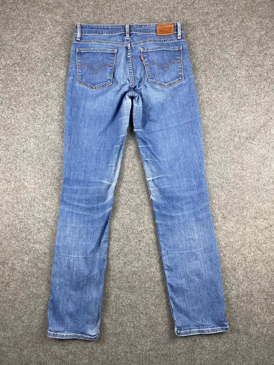 levis 714 straight slightly distressed denim - Main Image