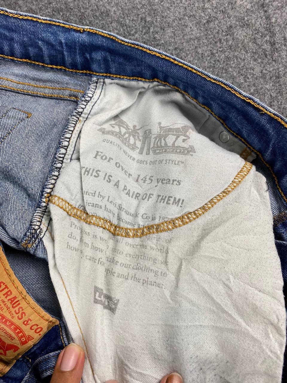 Levi's levis 541 athletic fit waterless distressed denim Size US 40 / EU 56 - 13 Thumbnail
