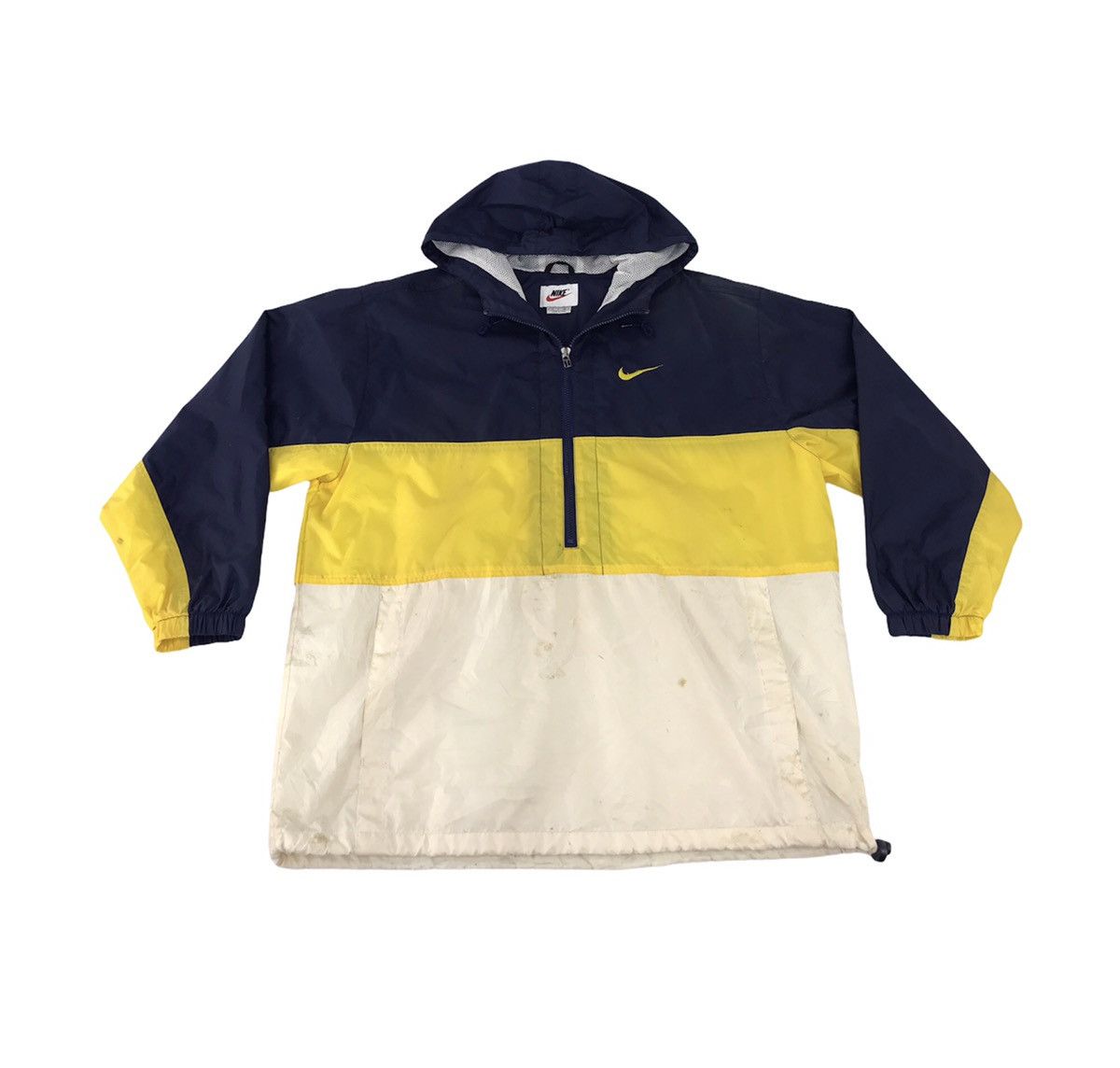 Nike × Vintage Vtg 90s Nike Windbreaker Hoodie Nylon Jacket Fashion XXL Size US XXL / EU 58 / 5 - 1 Thumbnail