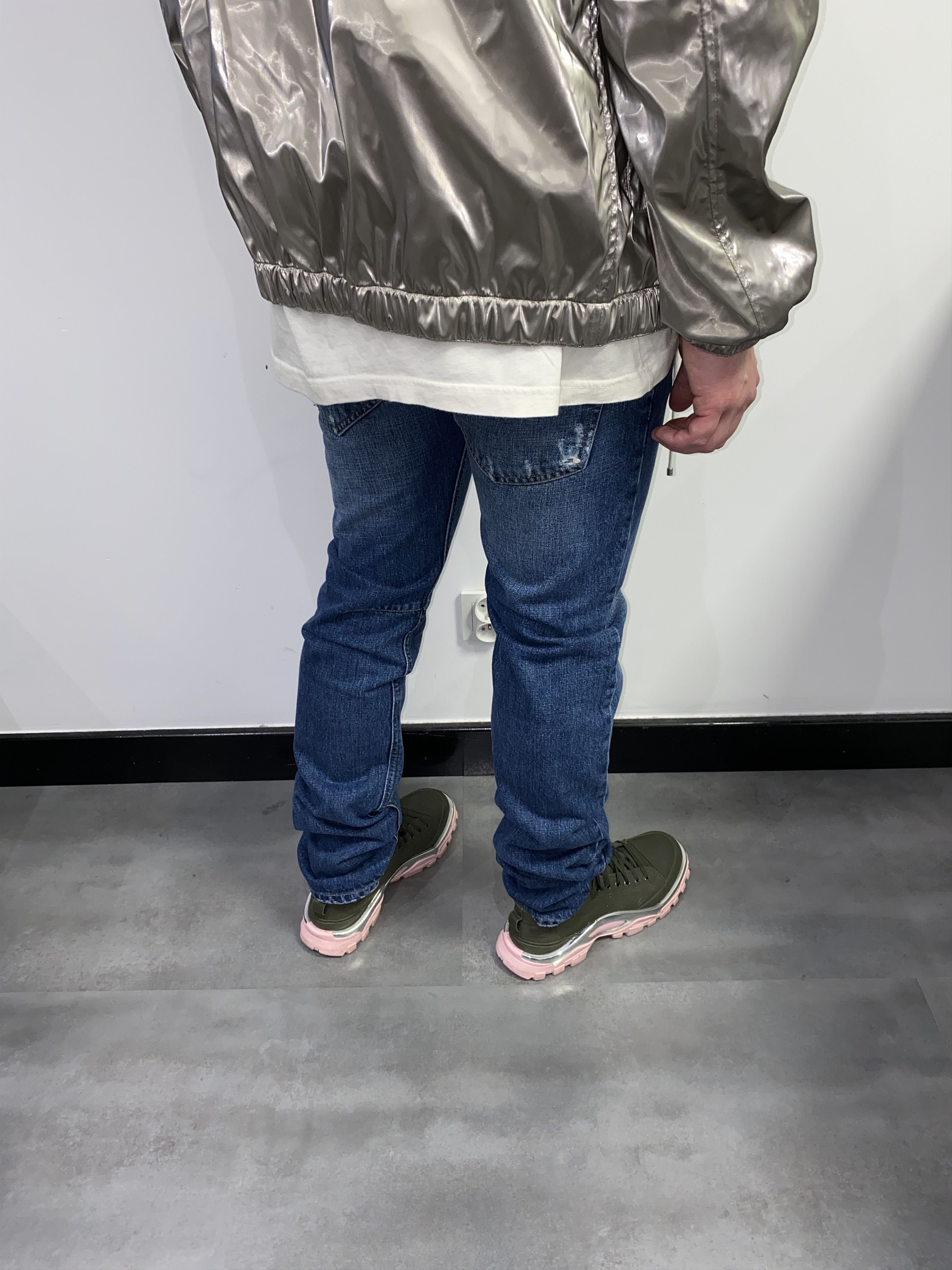 Balmain Pierre Balmain Distressed Indigo Biker Denim Pants Size US 34 / EU 50 - 6 Thumbnail