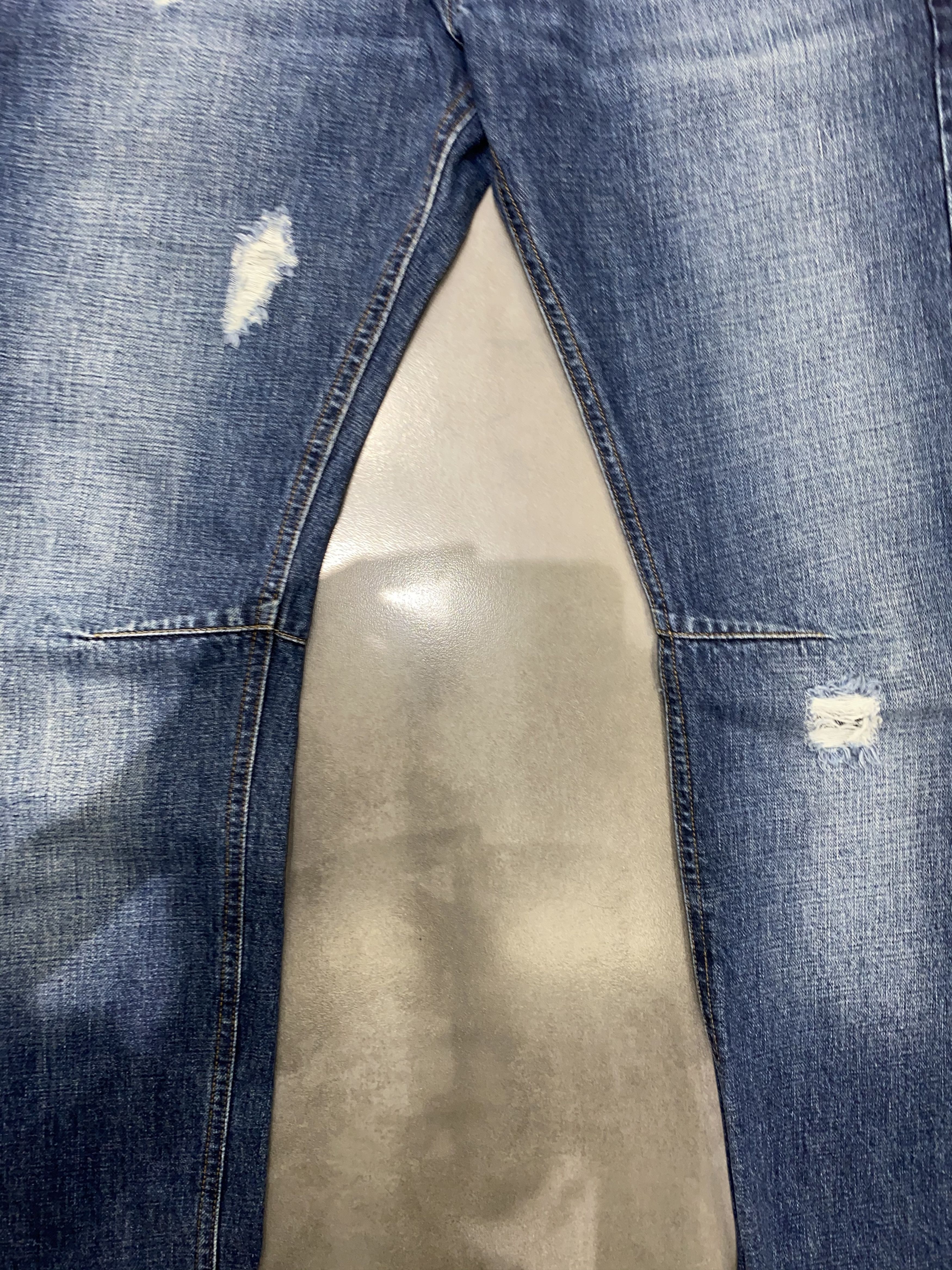 Balmain Pierre Balmain Distressed Indigo Biker Denim Pants Size US 34 / EU 50 - 11 Thumbnail